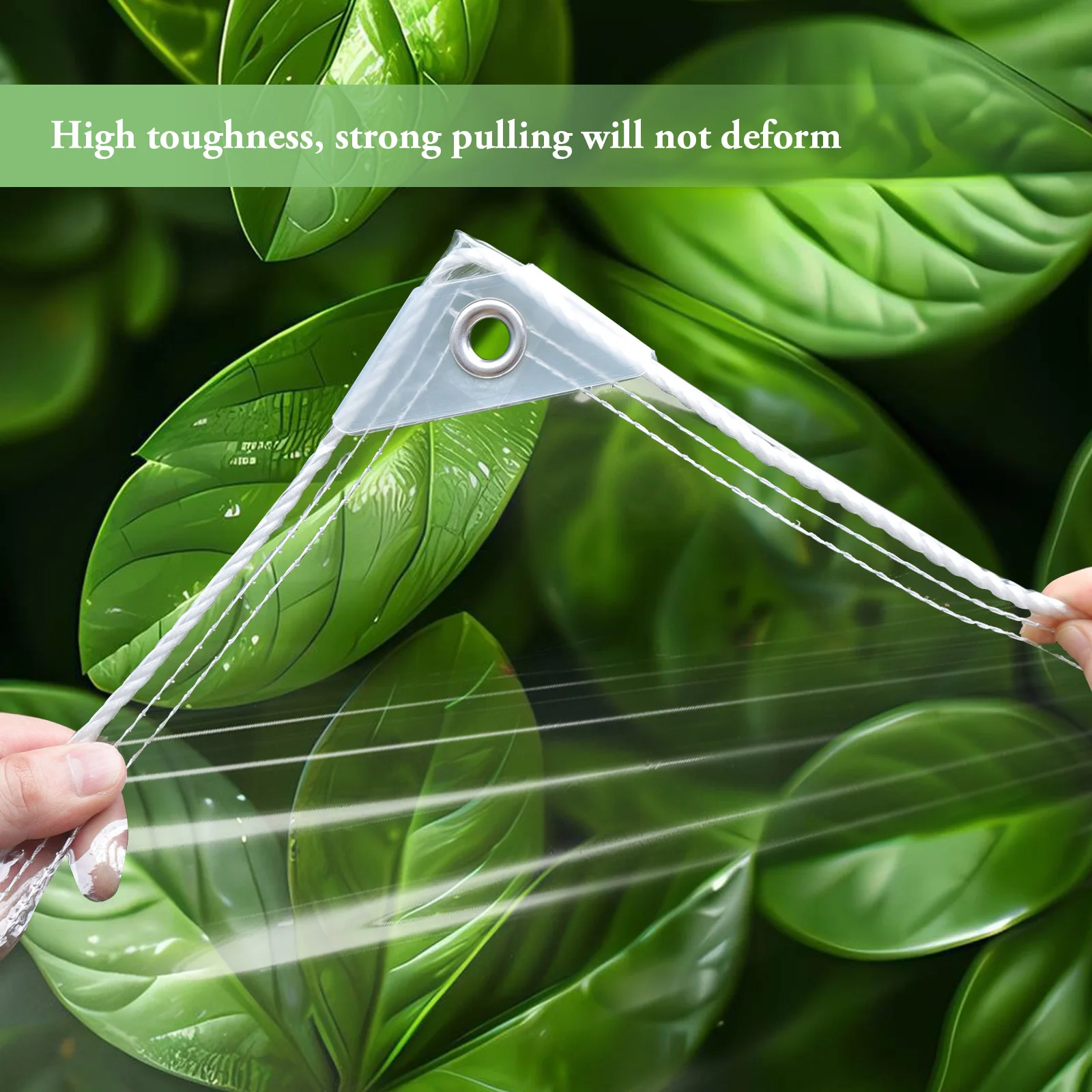 High Quality Waterproof PVC Tarp Upgrade Eyelet Reinforcements 420 g/m² Transparent Tarpaulin Weatherproof Rain Cover Outdoor