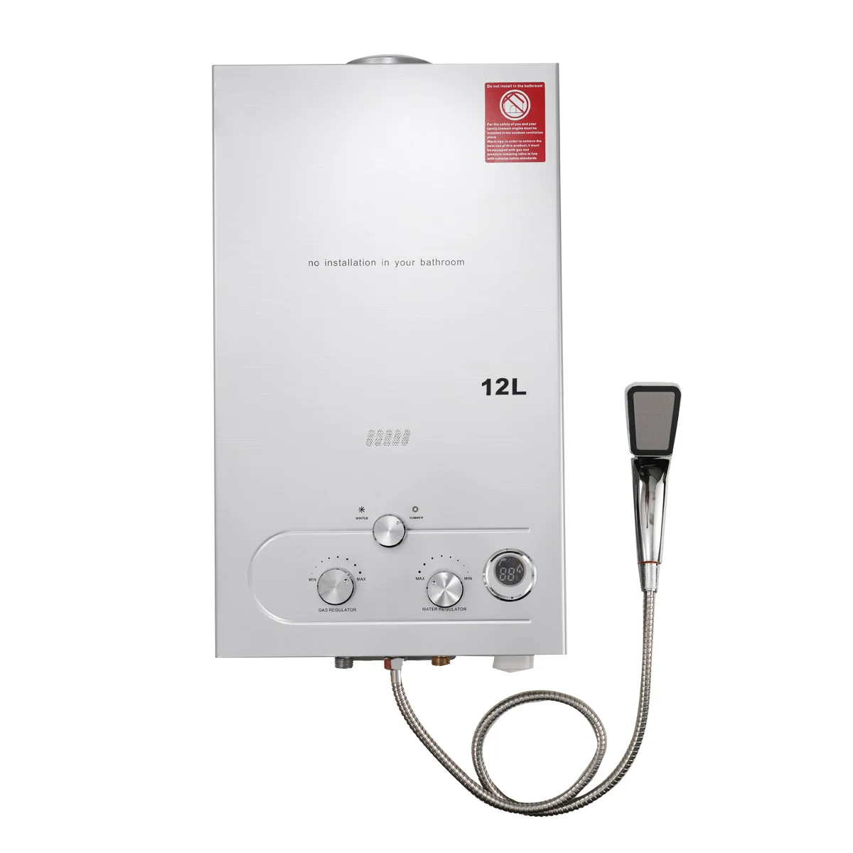 Hot Water Heater Instant Gas Water Heater Propane Gas Boilerr 6-18L Home Appliance Heaters Outdoor Camping With Shower Head Kit
