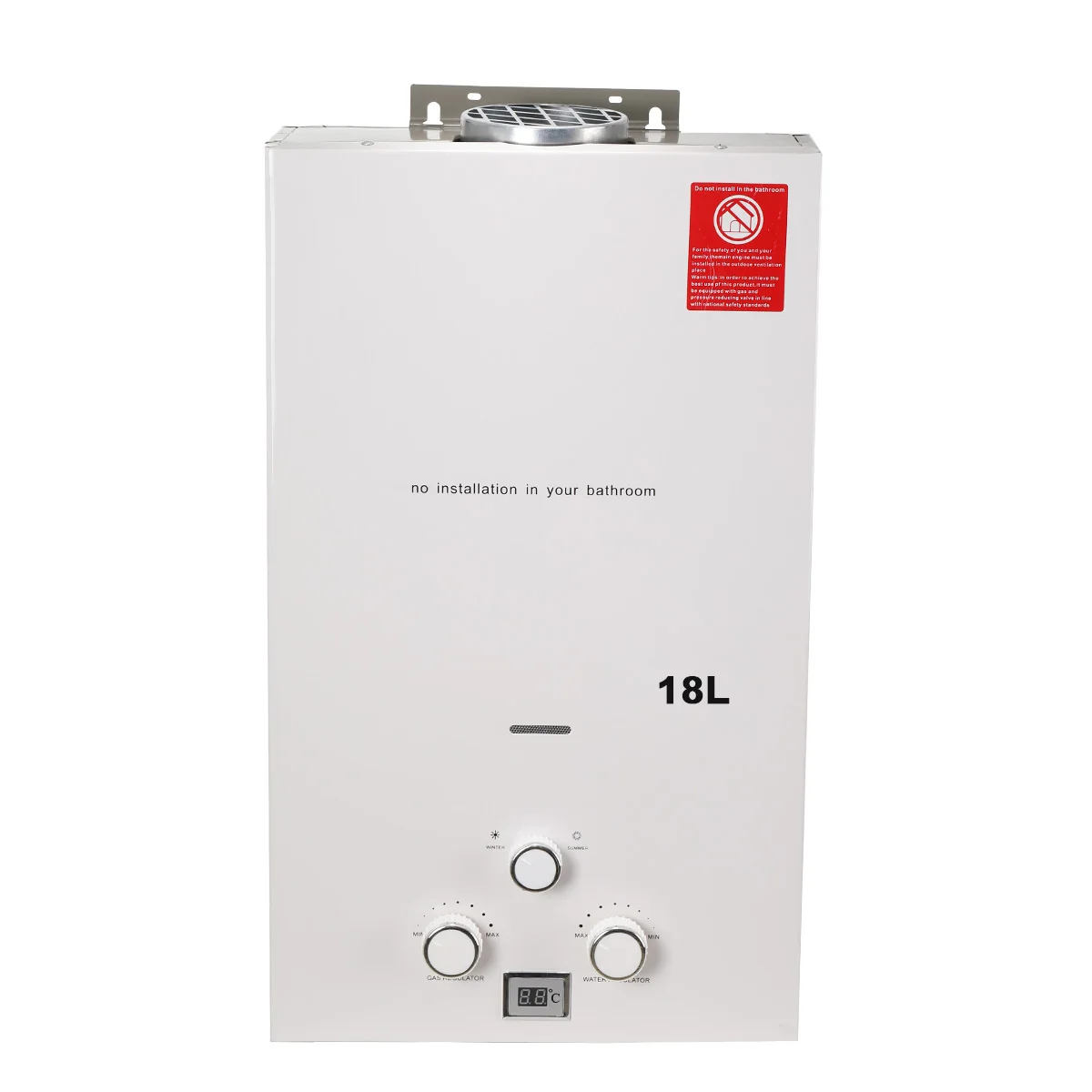 Hot Water Heater Instant Gas Water Heater Propane Gas Boilerr 6-18L Home Appliance Heaters Outdoor Camping With Shower Head Kit