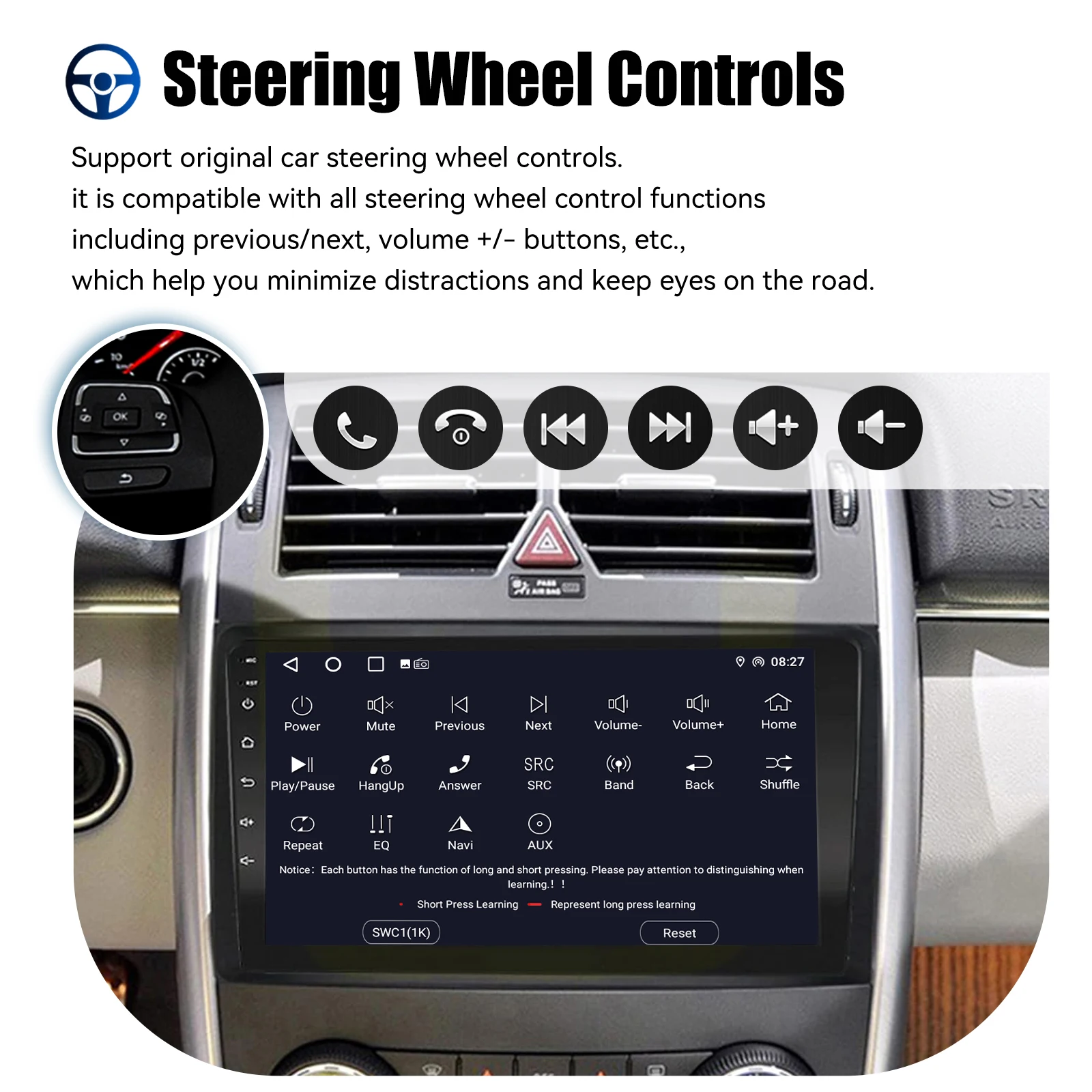 9''car stereo radio with 4+64GB for Benz B200 Vito W639 Sprinte Viano W169 Wireless CarPlay Android Auto GPS Bluetooth Wifi RDS