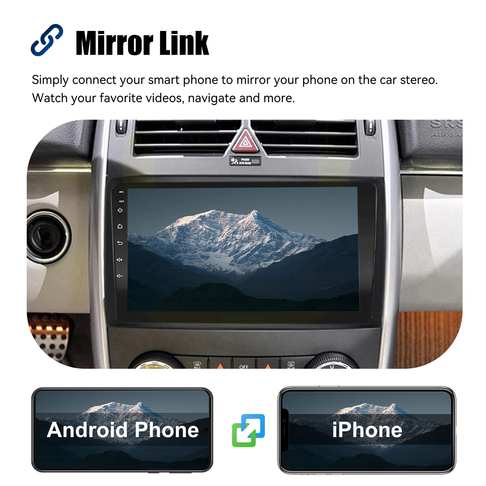 9''car stereo radio with 4+64GB for Benz B200 Vito W639 Sprinte Viano W169 Wireless CarPlay Android Auto GPS Bluetooth Wifi RDS