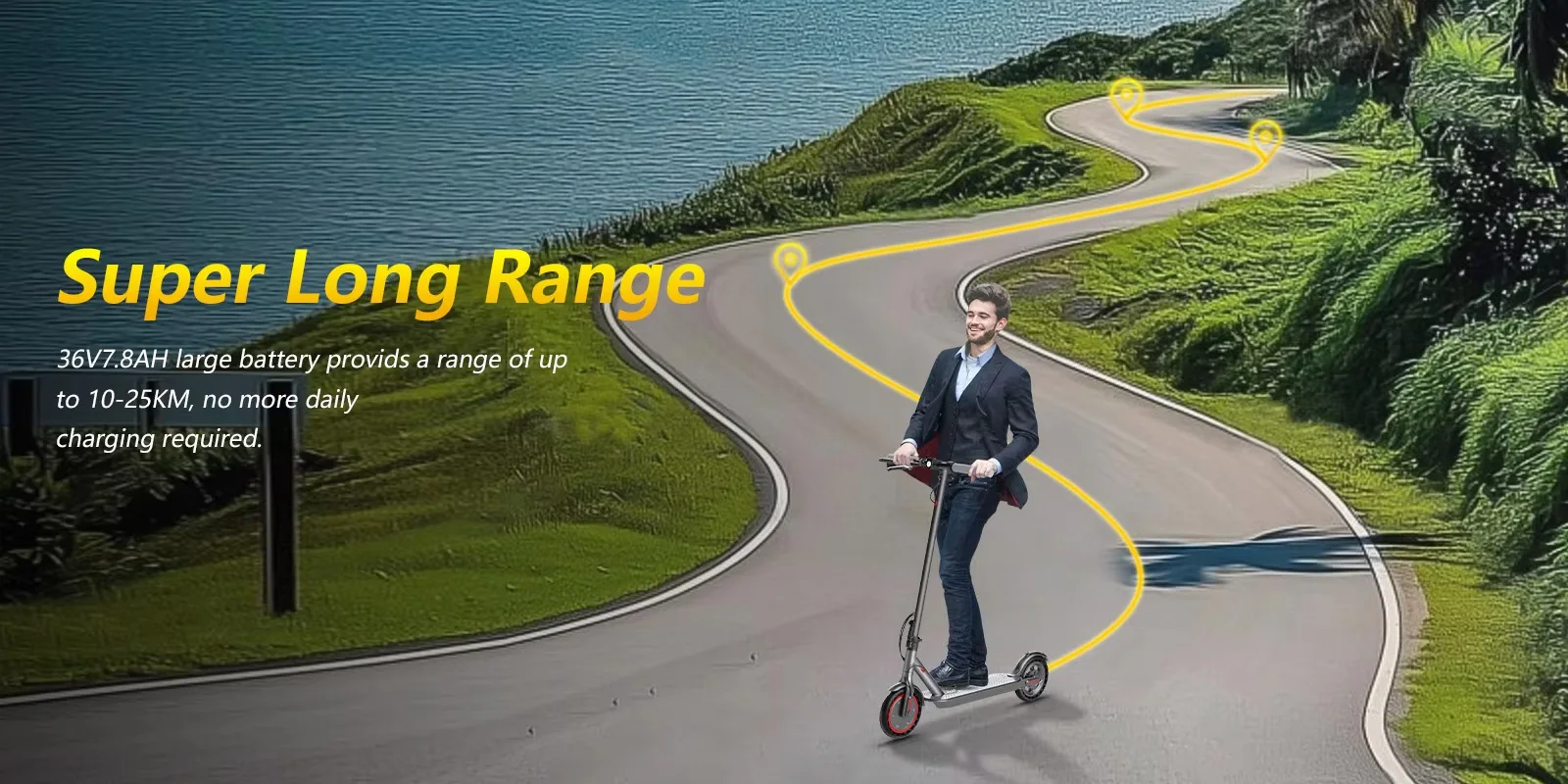 AOVOPRO Adult Electric Scooter 36V 7.8AH Battery 250W Powerful Motor Maximum Speed: 15.53mph Miles App Control Supported 8.5-inch