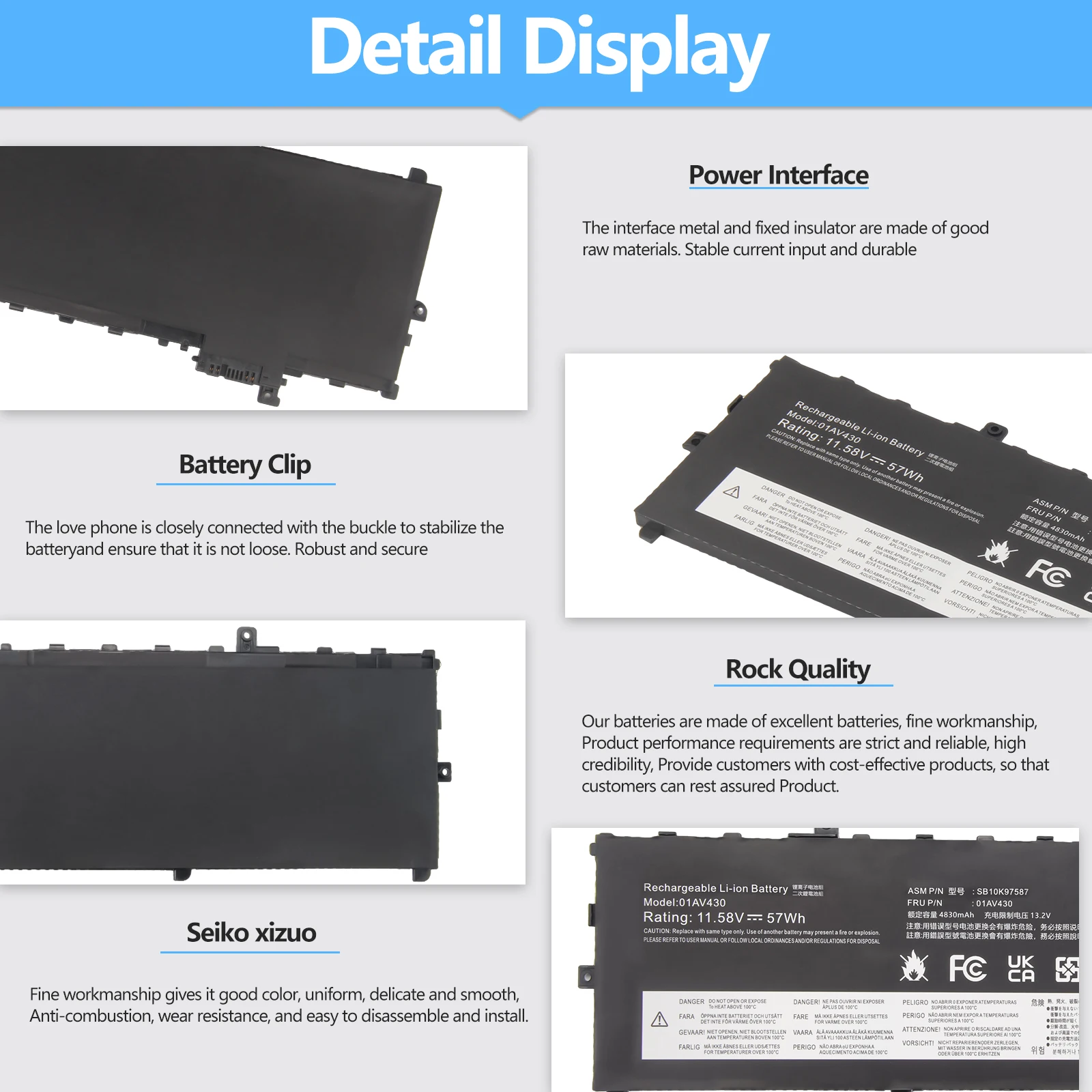 Laptop Battery 01AV430 Battery For Lenovo Thinkpad X1 Carbon 5th 2017 6th 2018 Series 01AV429 SB10K97586 01AV431 SB10K97587