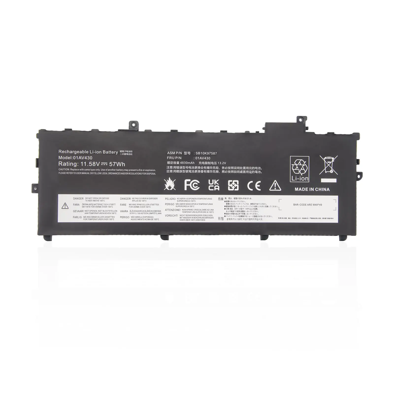 Laptop Battery 01AV430 Battery For Lenovo Thinkpad X1 Carbon 5th 2017 6th 2018 Series 01AV429 SB10K97586 01AV431 SB10K97587