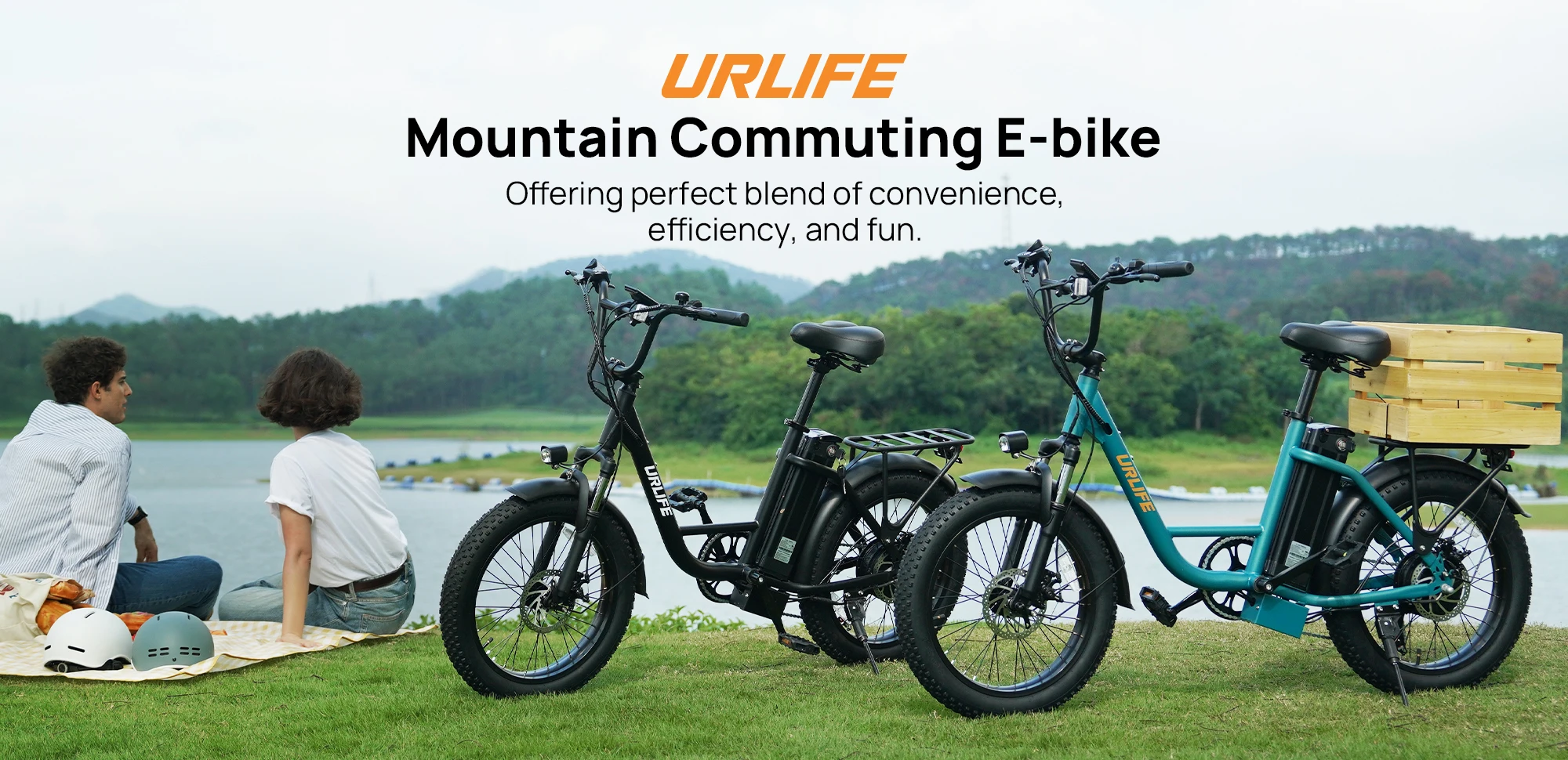 URLIFE E20 Adult Electric Bike 500W Motor 48V13AH Lithium Battery High E-bike Commuting 20*3.0Inch Tire Snow Electric Bicycle