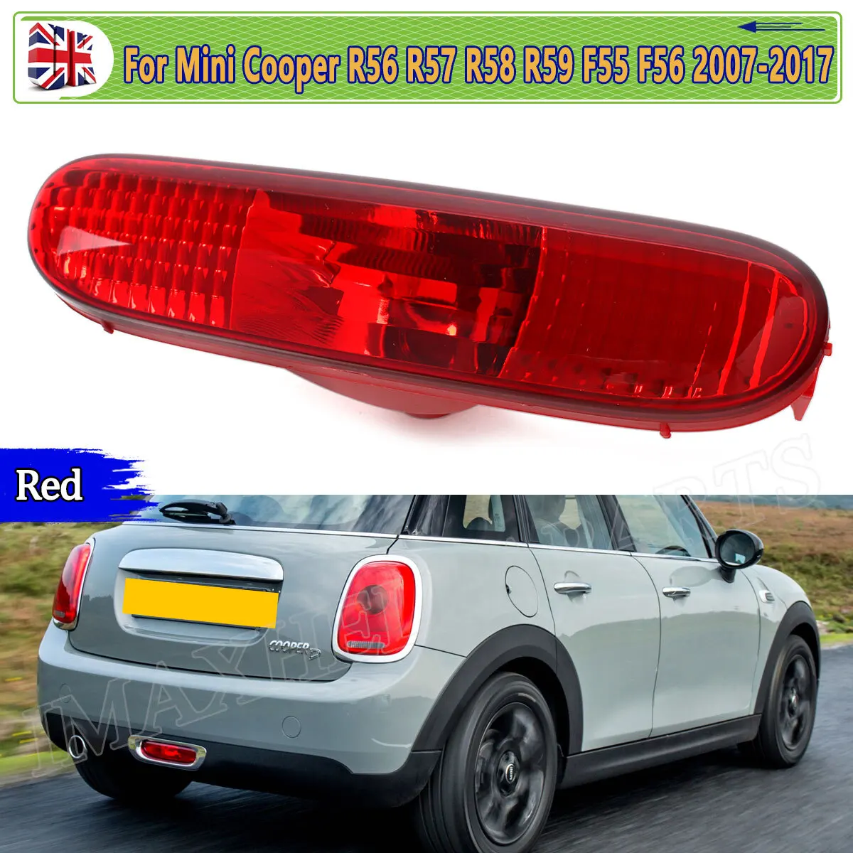 Rear Bumper Lights Replace For Mini Cooper R56 R57 F56 F57 2007-2017 Rear Bumper Fog Light Lamp Reverser Cover Signal Lamp Trim