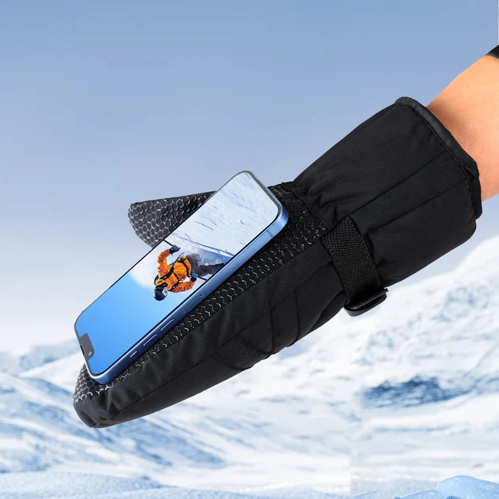 Ski Mittens Waterproof Snow Gloves Thermal Cycling Gloves Snowboard Gloves Cold Weather Gloves for Men and Women