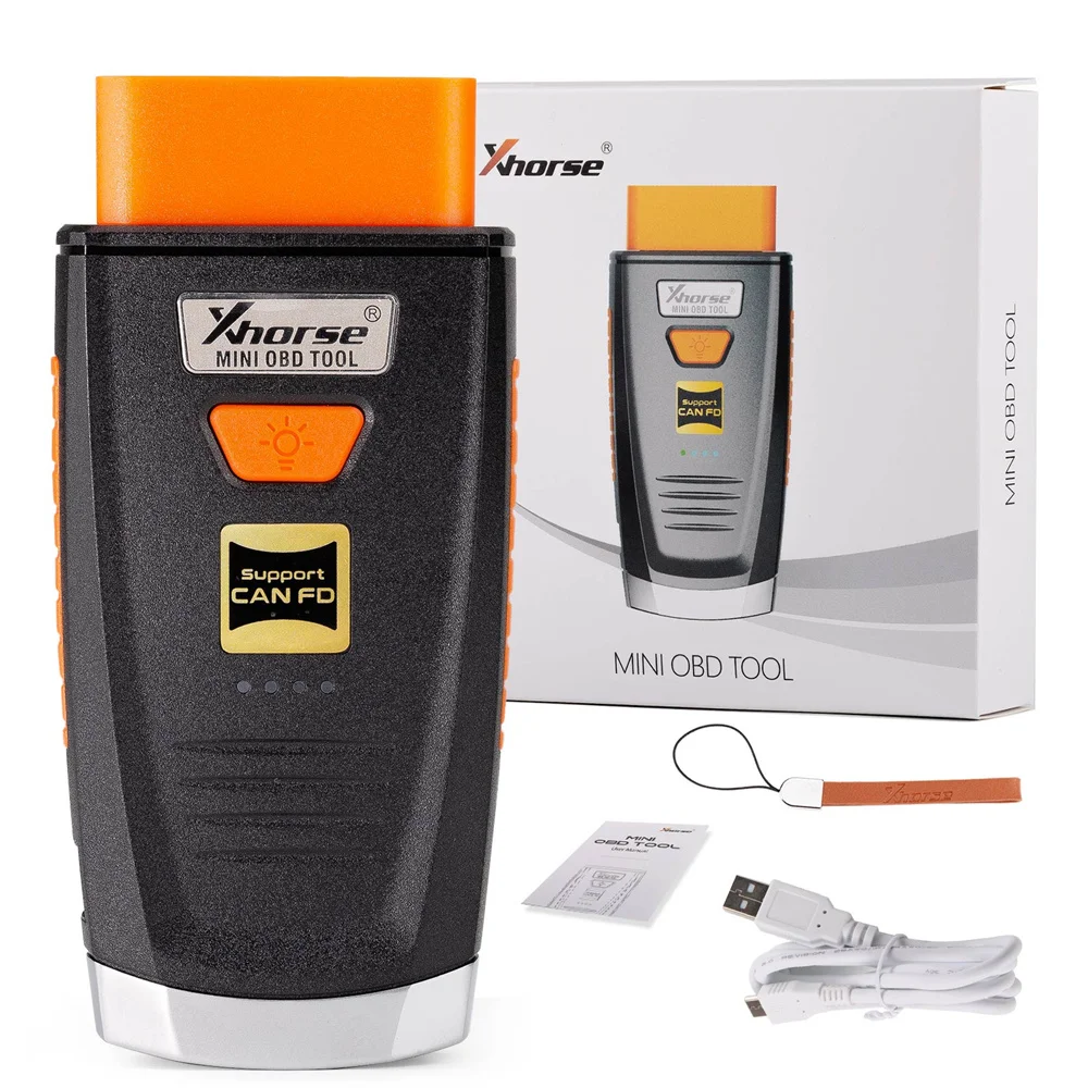 Xhorse VVDI MINI OBD TOOL V2 XDMO20EN Support CAN FD 8A IMMO Box All Key Lost