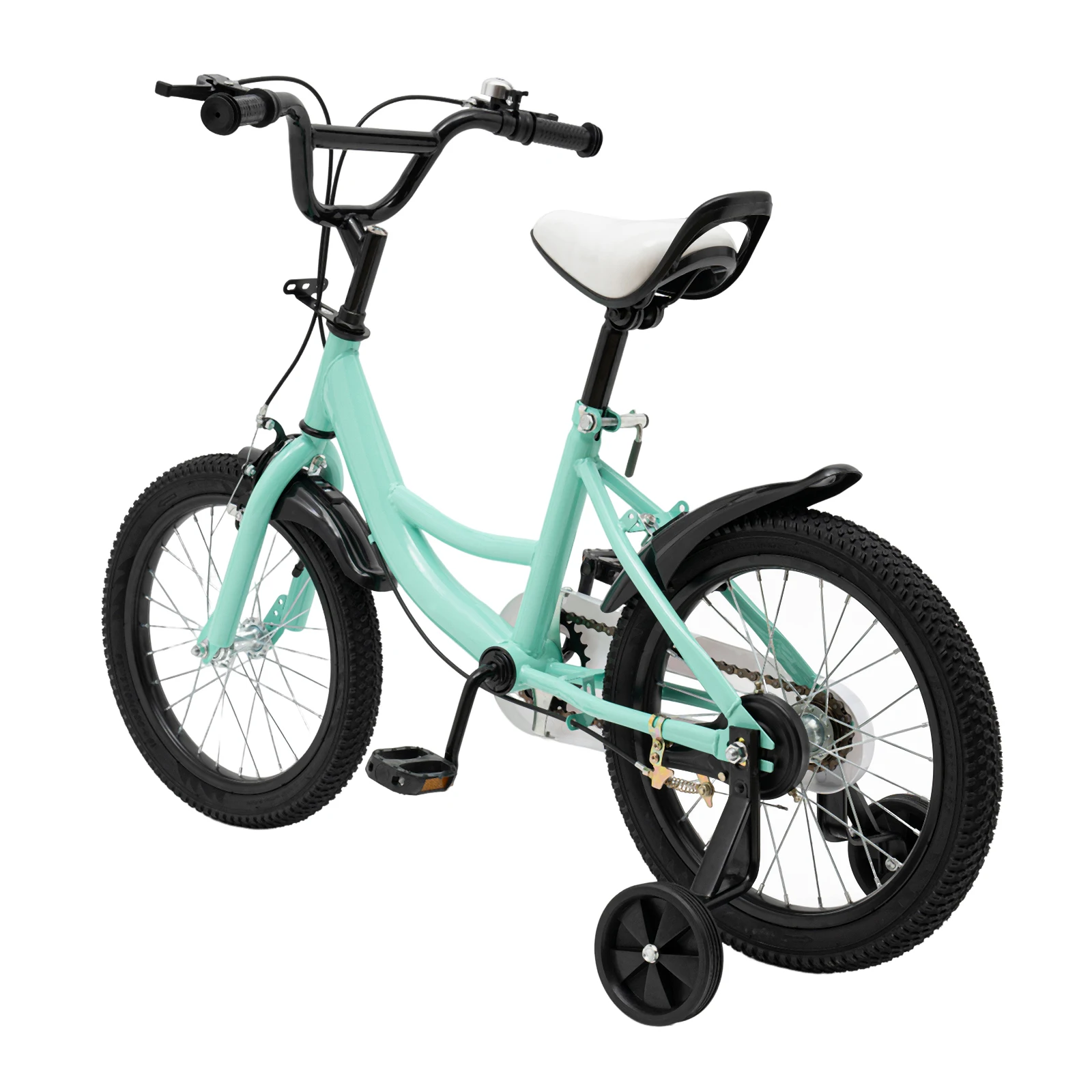 16 inch Children's Bicycle with Training Wheel for 5-8 Year-Old Kids, 100-135cm Height Adjustable Bike Bearing 50KG