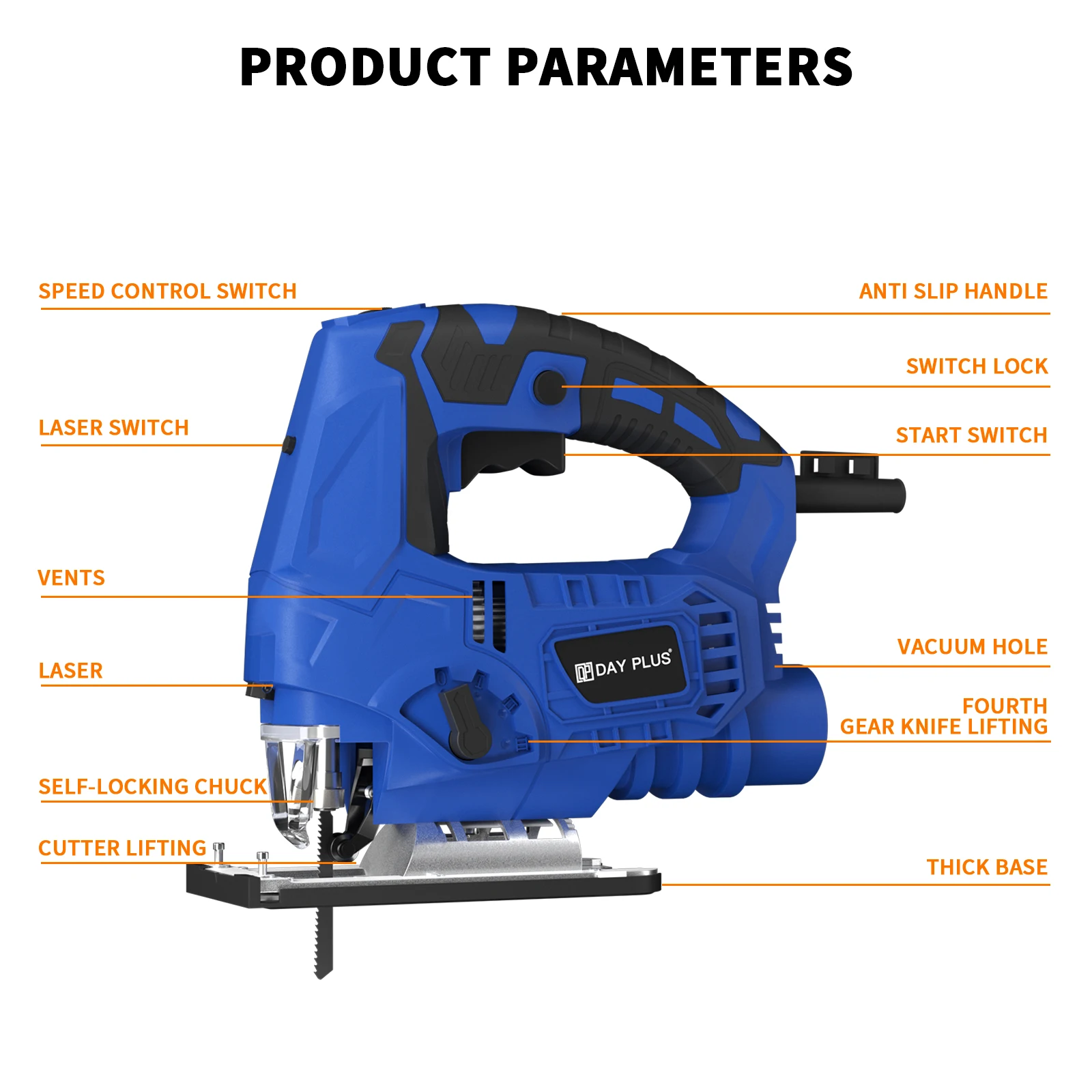 1500W Electric Jigsaw, 6 Speeds, Laser Guide, LED Light, Electric Saw to Cut Wood Wood Cutter Jigsaw,Wood,Steel,Plastic Cutting
