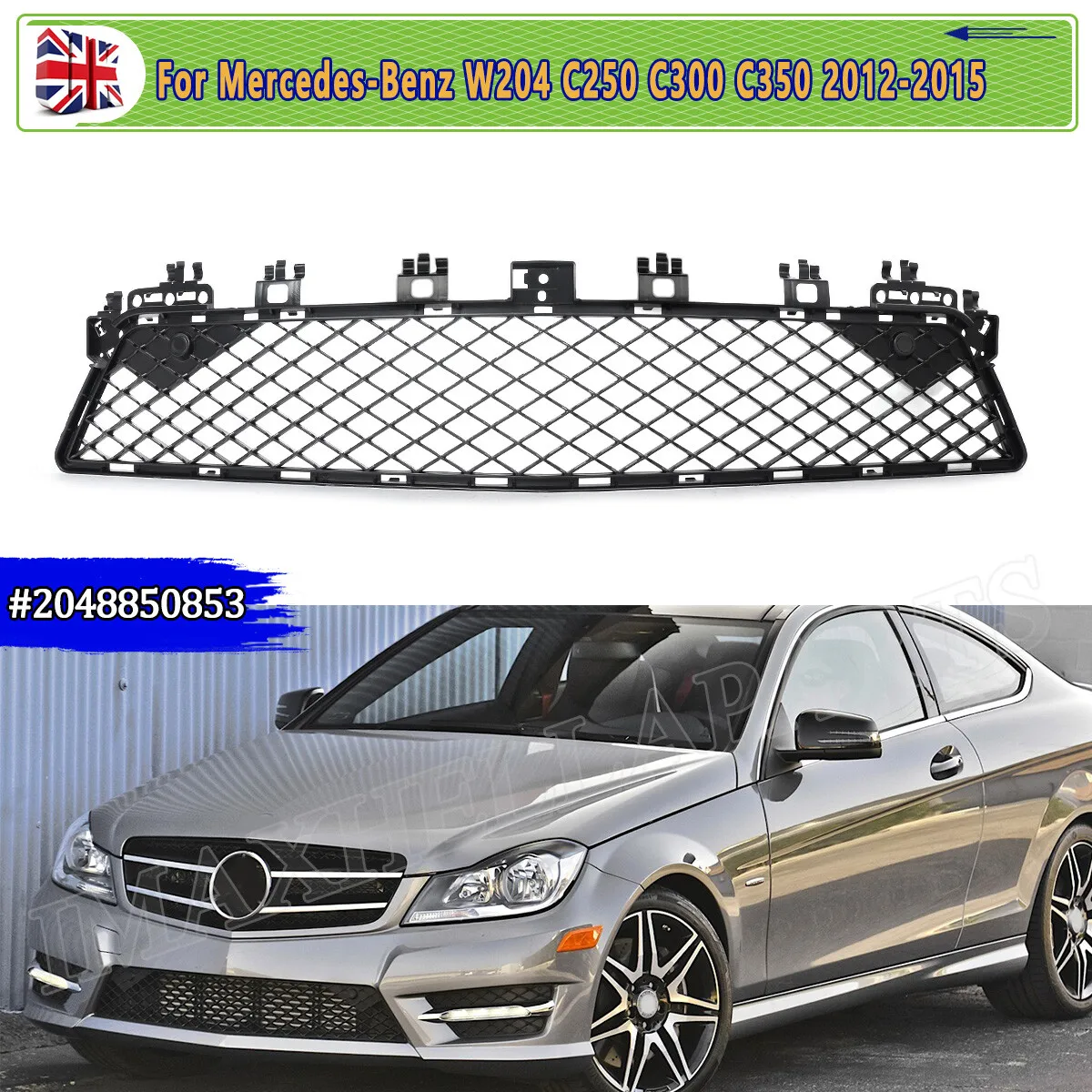 FRONT BUMPER CENTER GRILL FOR MERCEDES W204 C class c180 c230 c300 c350 2011-2014 for AMG front lower grill grille #2048850853