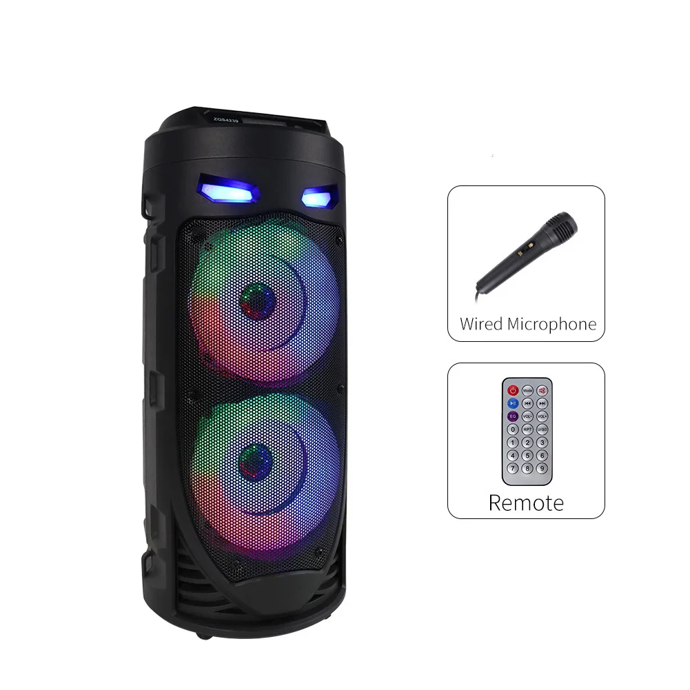 Wireless Subwoofer HiFi Boombox 25W Portable Bluetooth Speaker Family Karaoke Party Big Power Stereo Speaker For Outdoor Camping