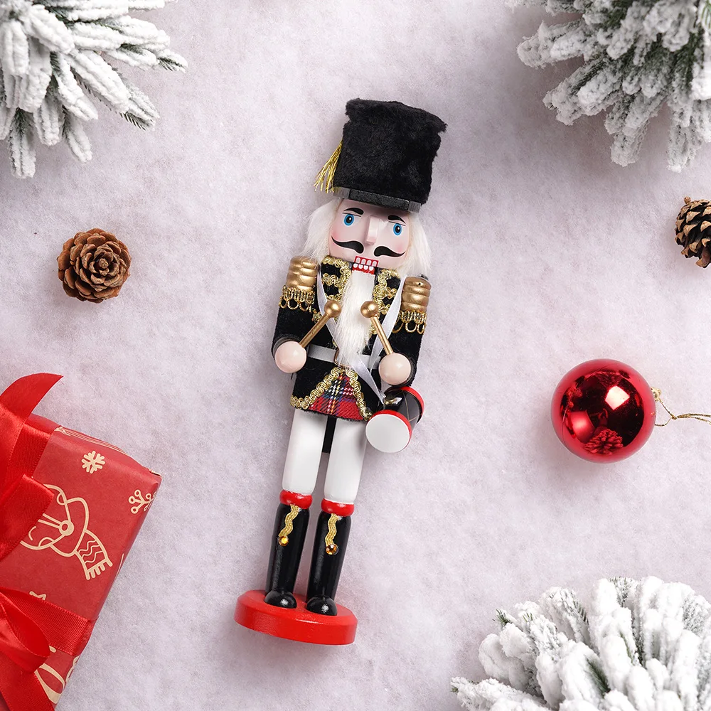 30cm Nutcracker Soldier Puppet Christmas Ornament Creative Doll Home Office Desktop Decoration Children's Gift