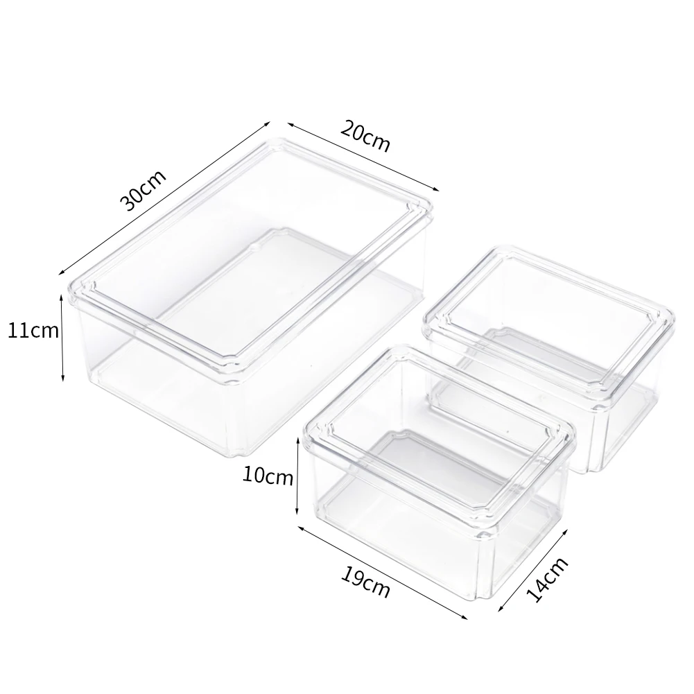 【Breeins】Set of 3 Transparent Food Storage Containers