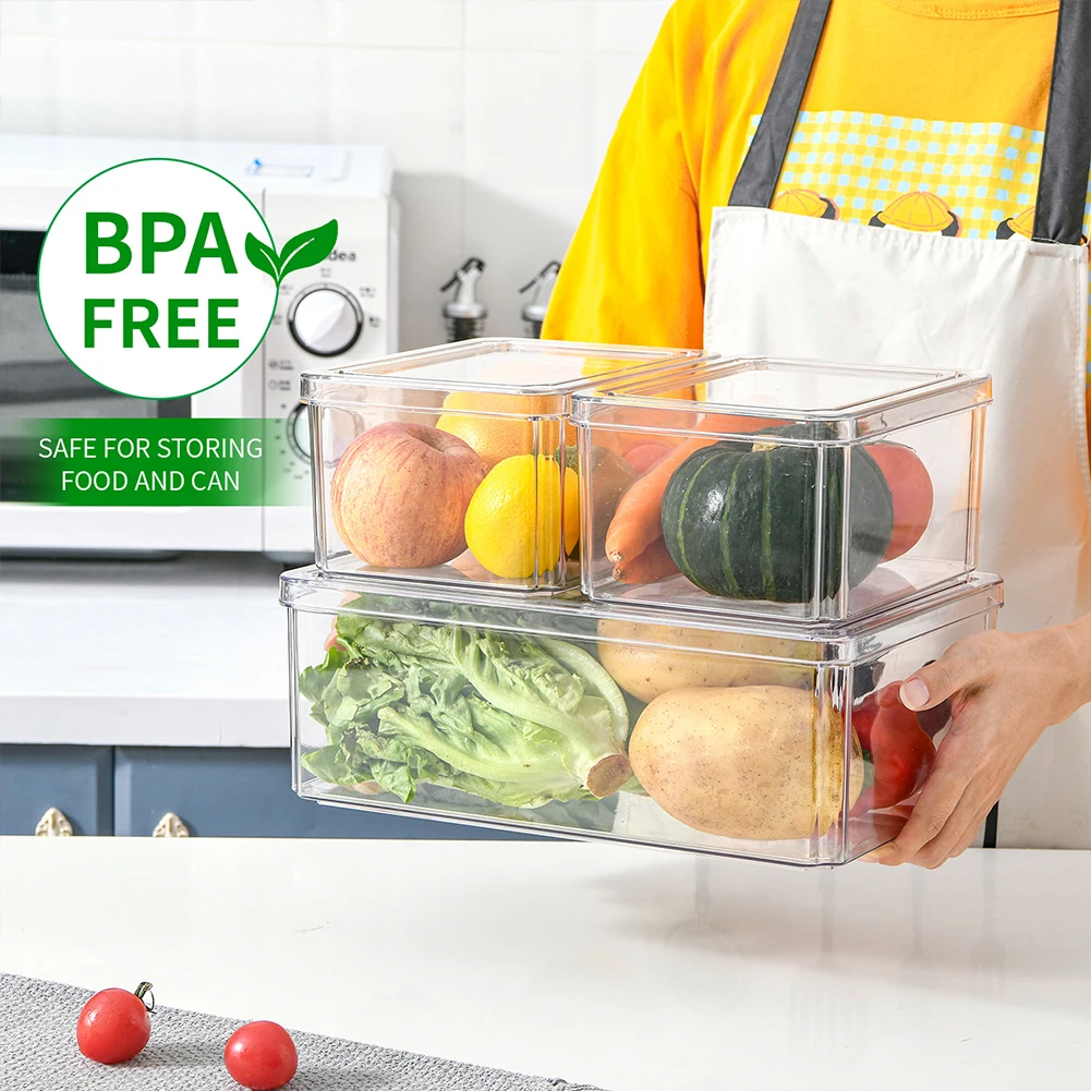 【Breeins】Set of 3 Transparent Food Storage Containers