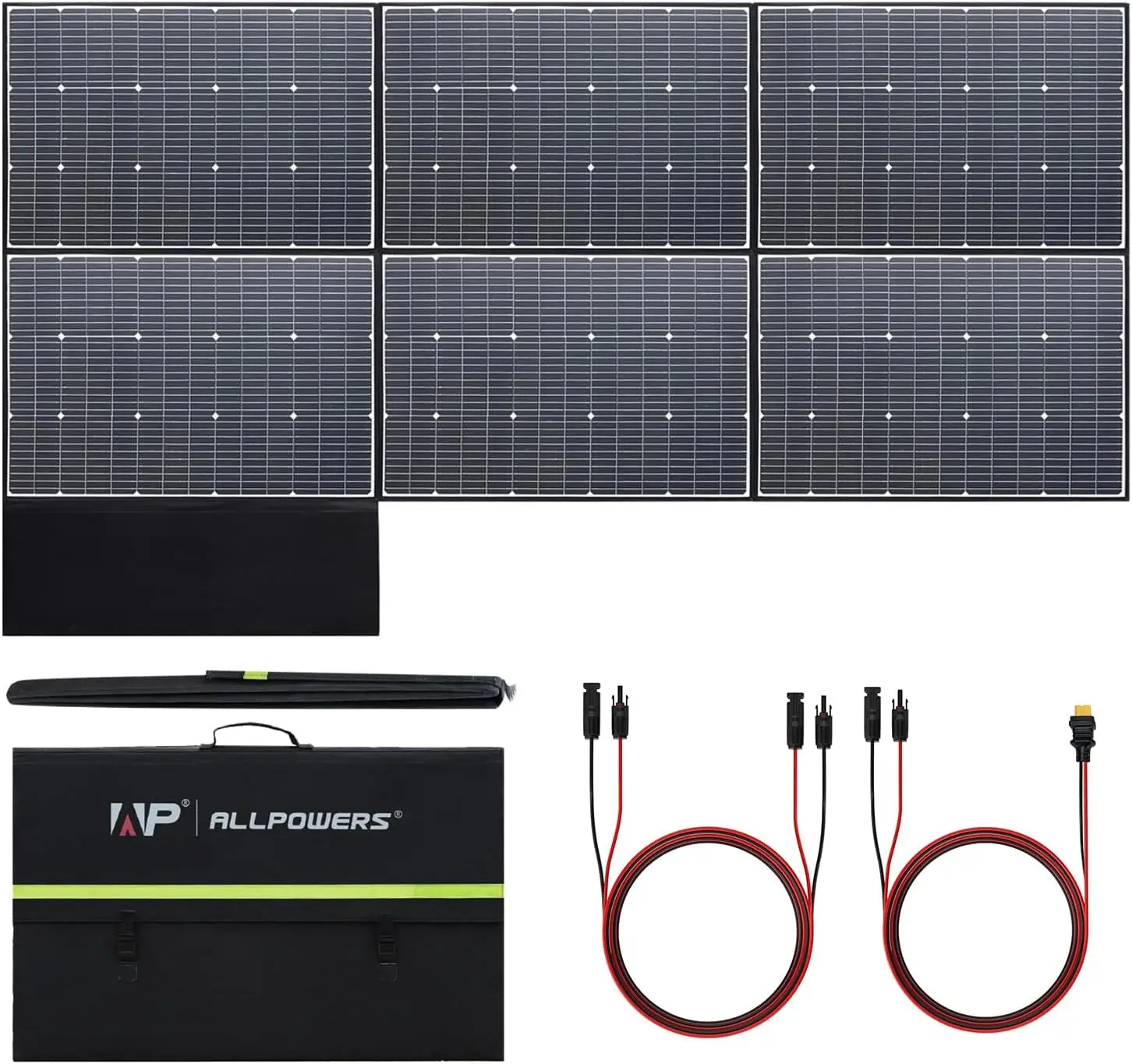 ALLPOWERS Foldable Solar Panel 600W High-Efficiency Solar Charger IP66 Waterproof with Solar Output for RV Off-Grid Camping home