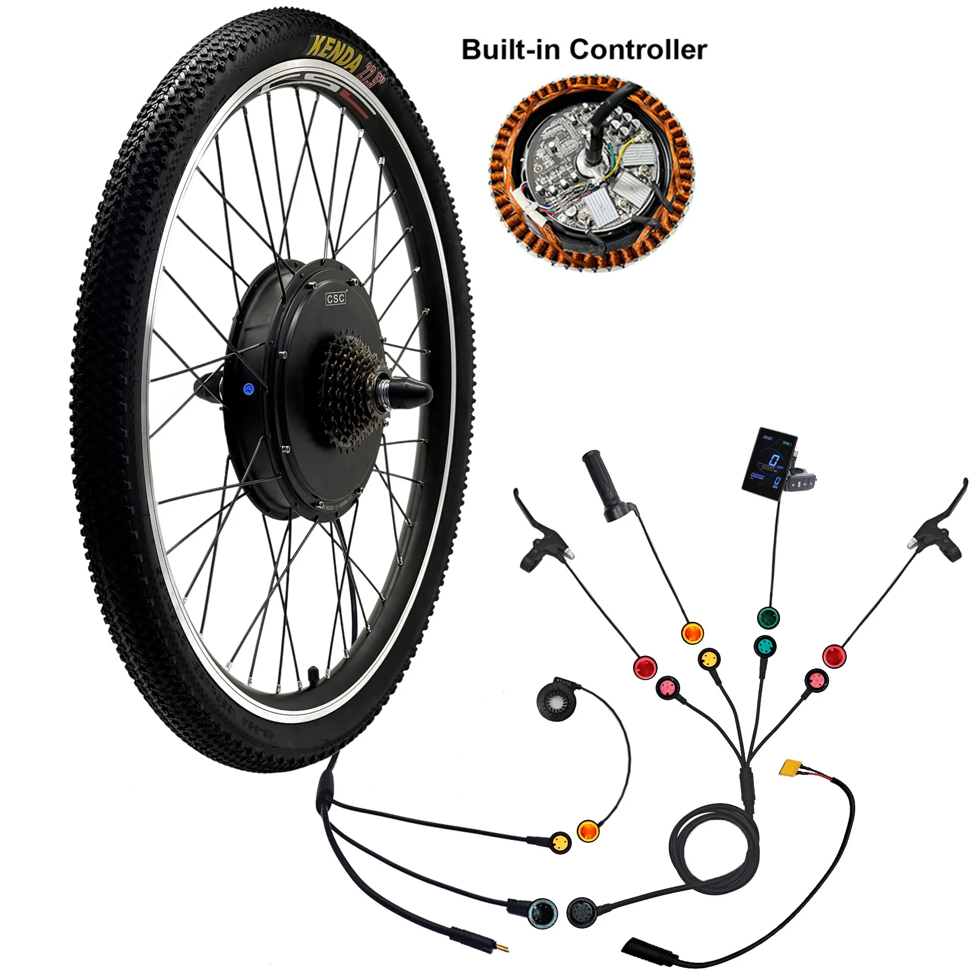 CSC UK Stock Electric Bike Conversion Kit 48V 1500W Built-in Controller Waterproof connector Hub Motor 27.5in 29in Rear Wheels
