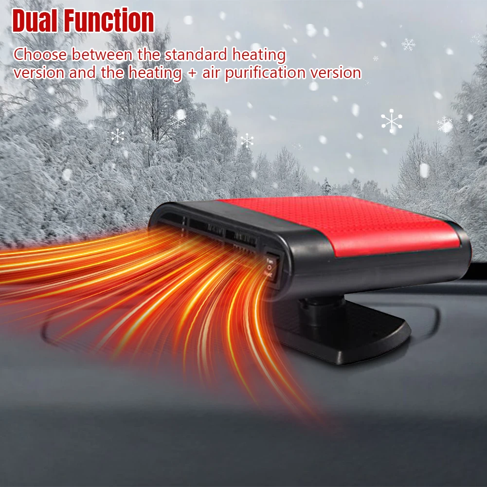 800W Car Heater 12V Electric Cooling Heating Fan Electric Heater Fan Windshield Defogging Demister Defroster Car supplies