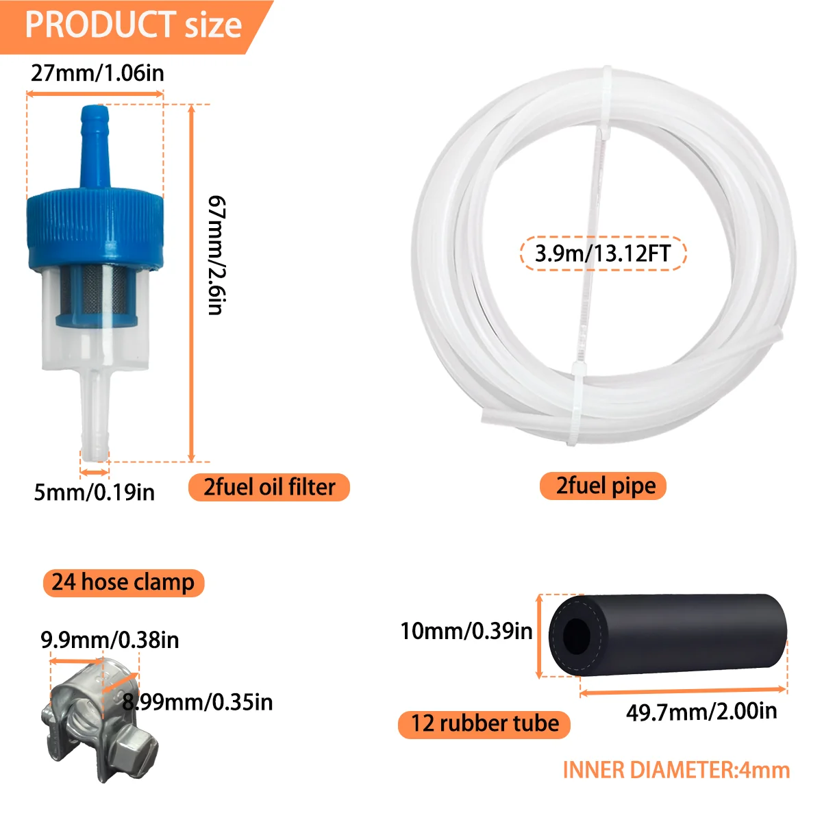 1 Set Parking Heater Oil Extractor Fuel Tank Oil Suction Pipe Pick Up Hose Kit For Webasto Eberspacher Diesel Heater