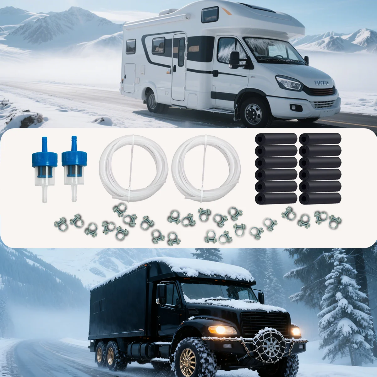 1 Set Parking Heater Oil Extractor Fuel Tank Oil Suction Pipe Pick Up Hose Kit For Webasto Eberspacher Diesel Heater