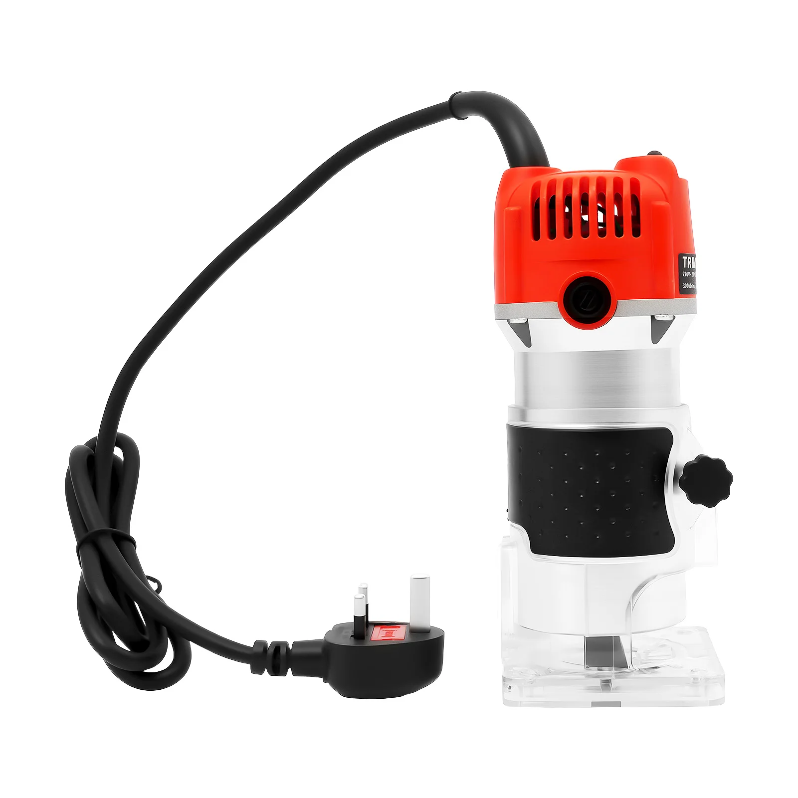 800W Woodworking Trimmer 30000RPM,Compact Electric Handheld Wood Router Carpenter Power Tool for DIY Wood Grooving Edge Trimming