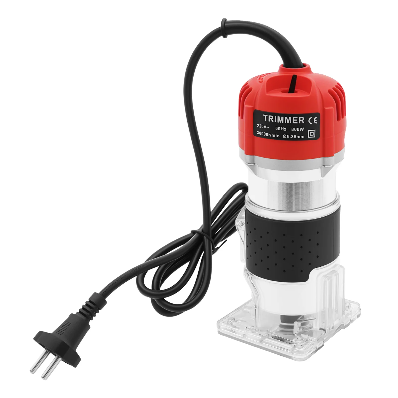 800W Woodworking Trimmer 30000RPM,Compact Electric Handheld Wood Router Carpenter Power Tool for DIY Wood Grooving Edge Trimming