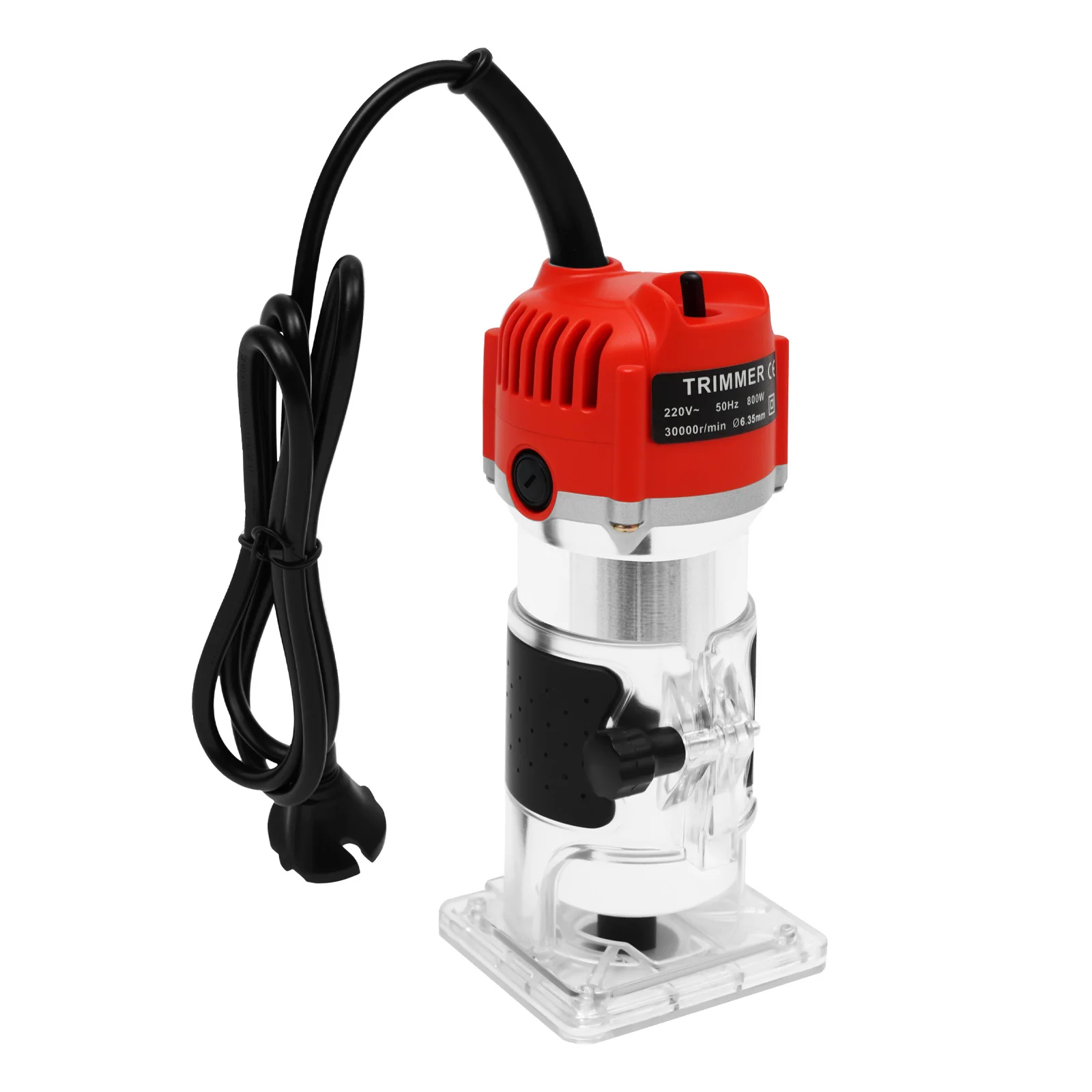 800W Woodworking Trimmer 30000RPM,Compact Electric Handheld Wood Router Carpenter Power Tool for DIY Wood Grooving Edge Trimming