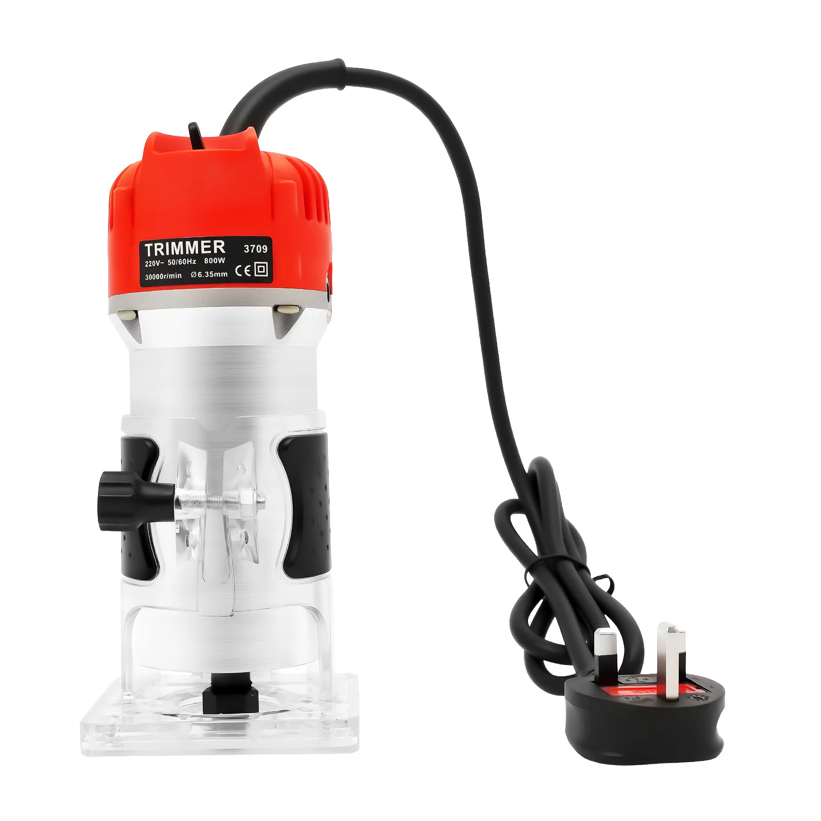 800W Woodworking Trimmer 30000RPM,Compact Electric Handheld Wood Router Carpenter Power Tool for DIY Wood Grooving Edge Trimming