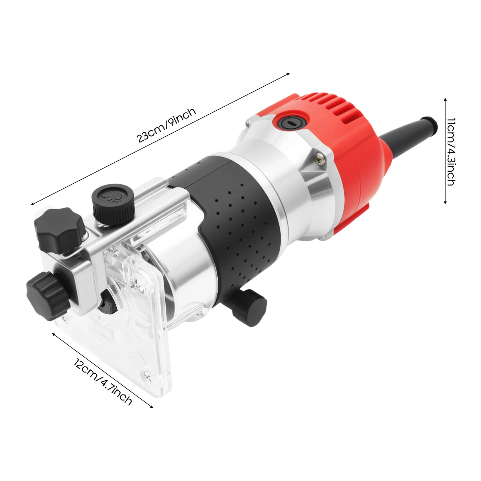800W Woodworking Trimmer 30000RPM,Compact Electric Handheld Wood Router Carpenter Power Tool for DIY Wood Grooving Edge Trimming