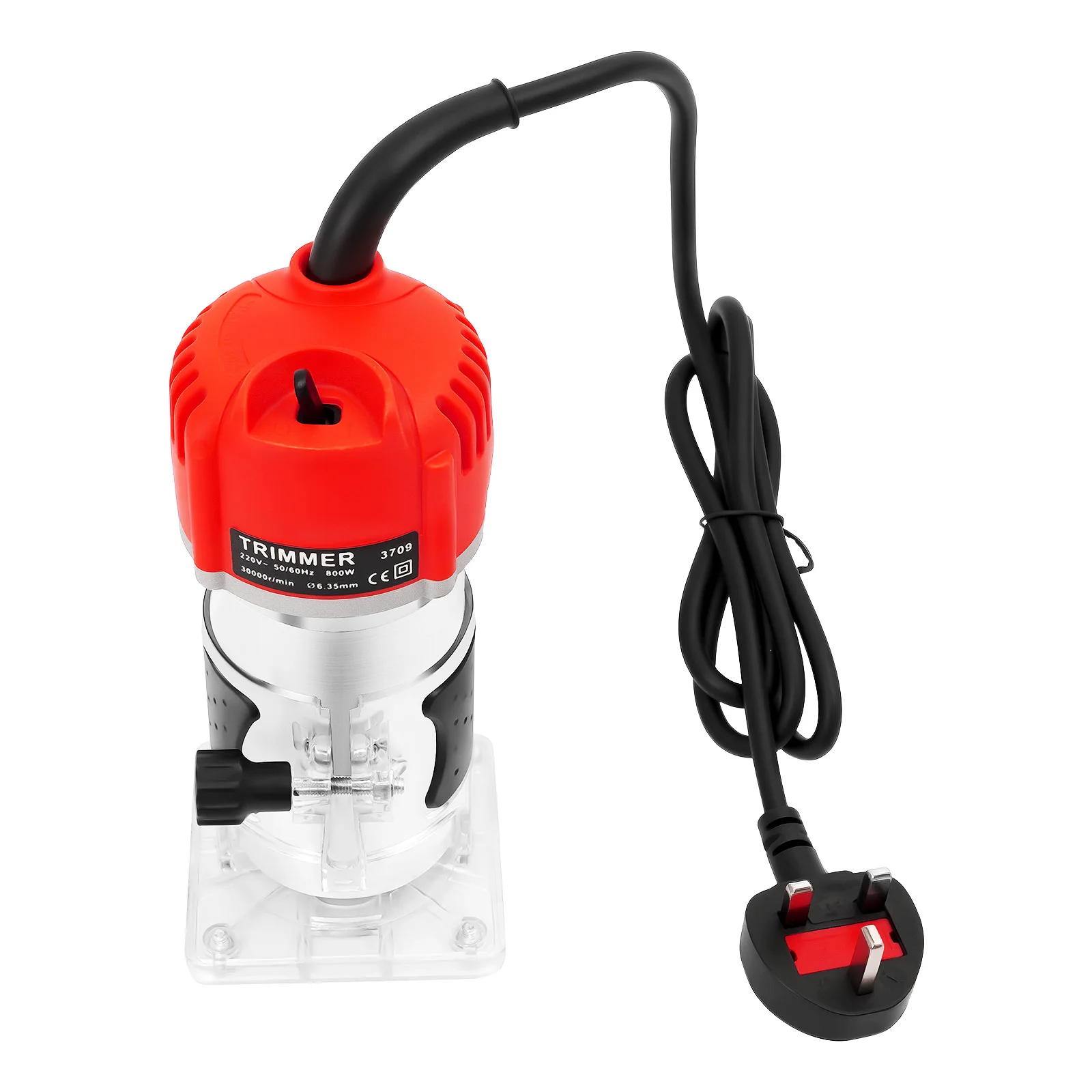 800W Woodworking Trimmer 30000RPM,Compact Electric Handheld Wood Router Carpenter Power Tool for DIY Wood Grooving Edge Trimming