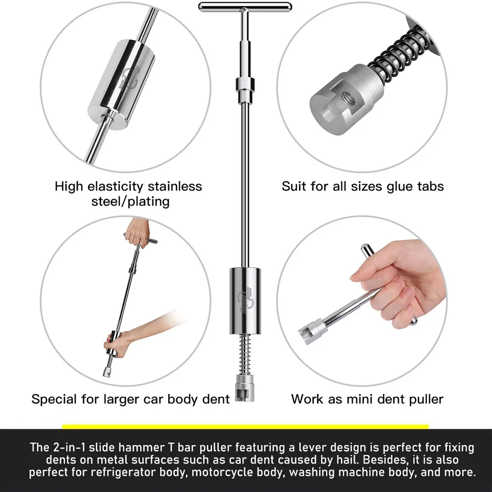 Car Dent Repair Tool Kit - Complete DIY Paintless Dent Removal Tool Set with Glue Gun & Puller Shiped from UK