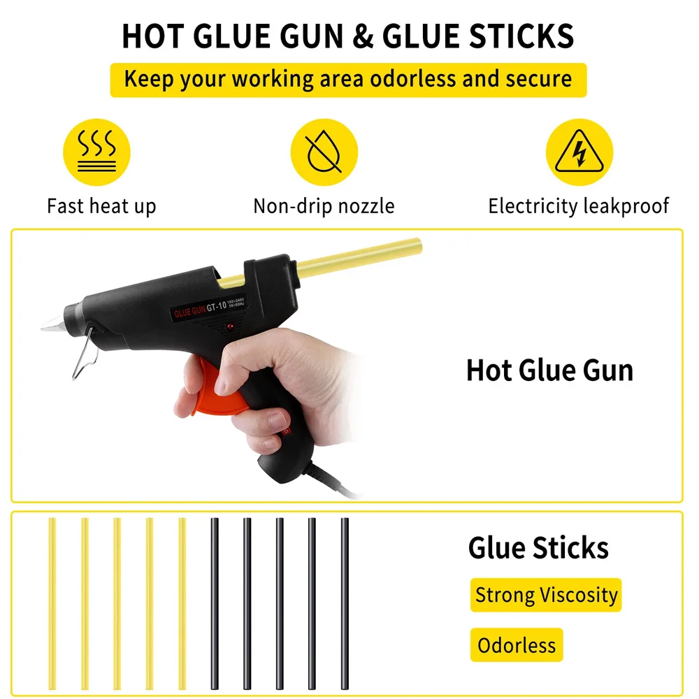 Car Dent Repair Tool Kit - Complete DIY Paintless Dent Removal Tool Set with Glue Gun & Puller Shiped from UK