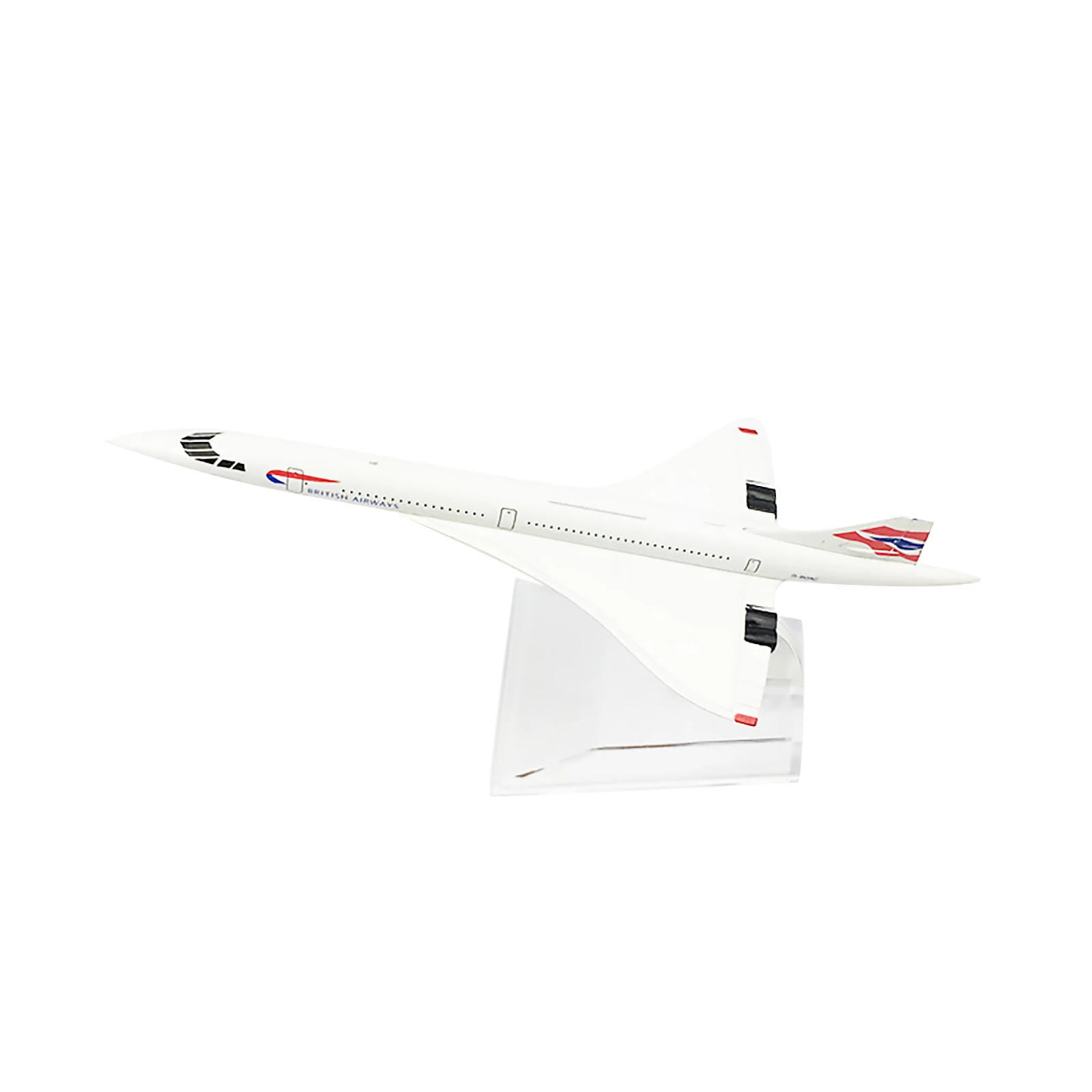 Retro 1:400 Scale Airplane Model Diecast Planes 16cm British F-BVFB Concorde Model Plane With Stand Static Display Home Decora