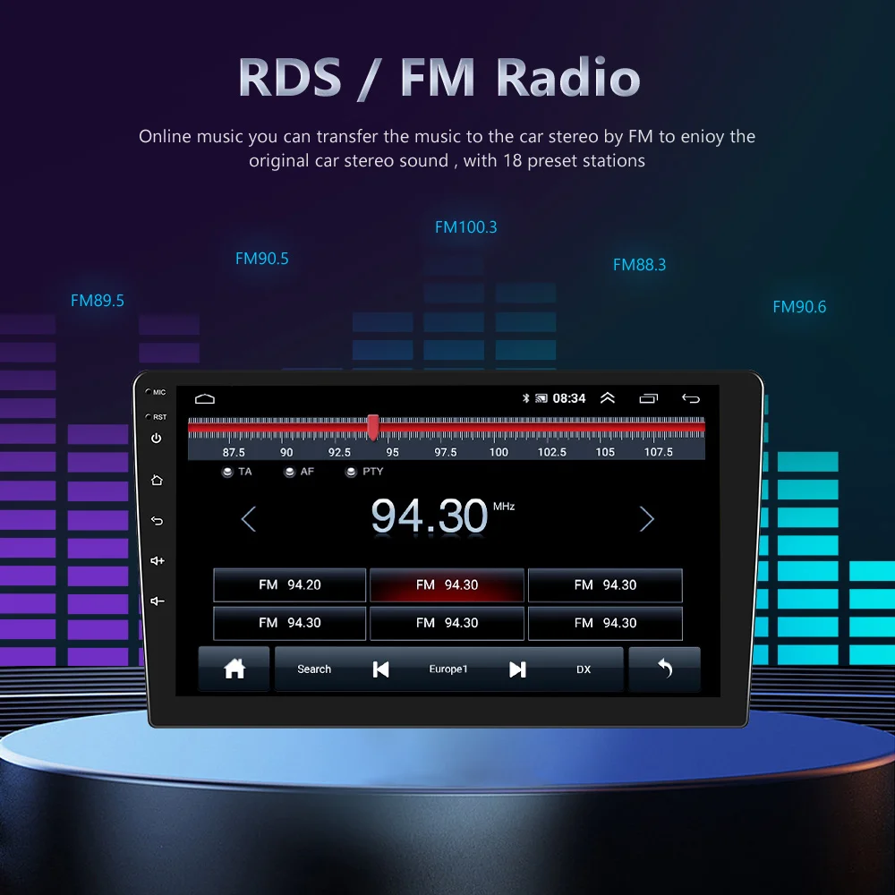 Podofo Android Car Radio For Mercedes-Benz Smart Fortwo 2005-2010 Android Auto 2 Din Multimedia Player Navigation GPS BT FM RDS