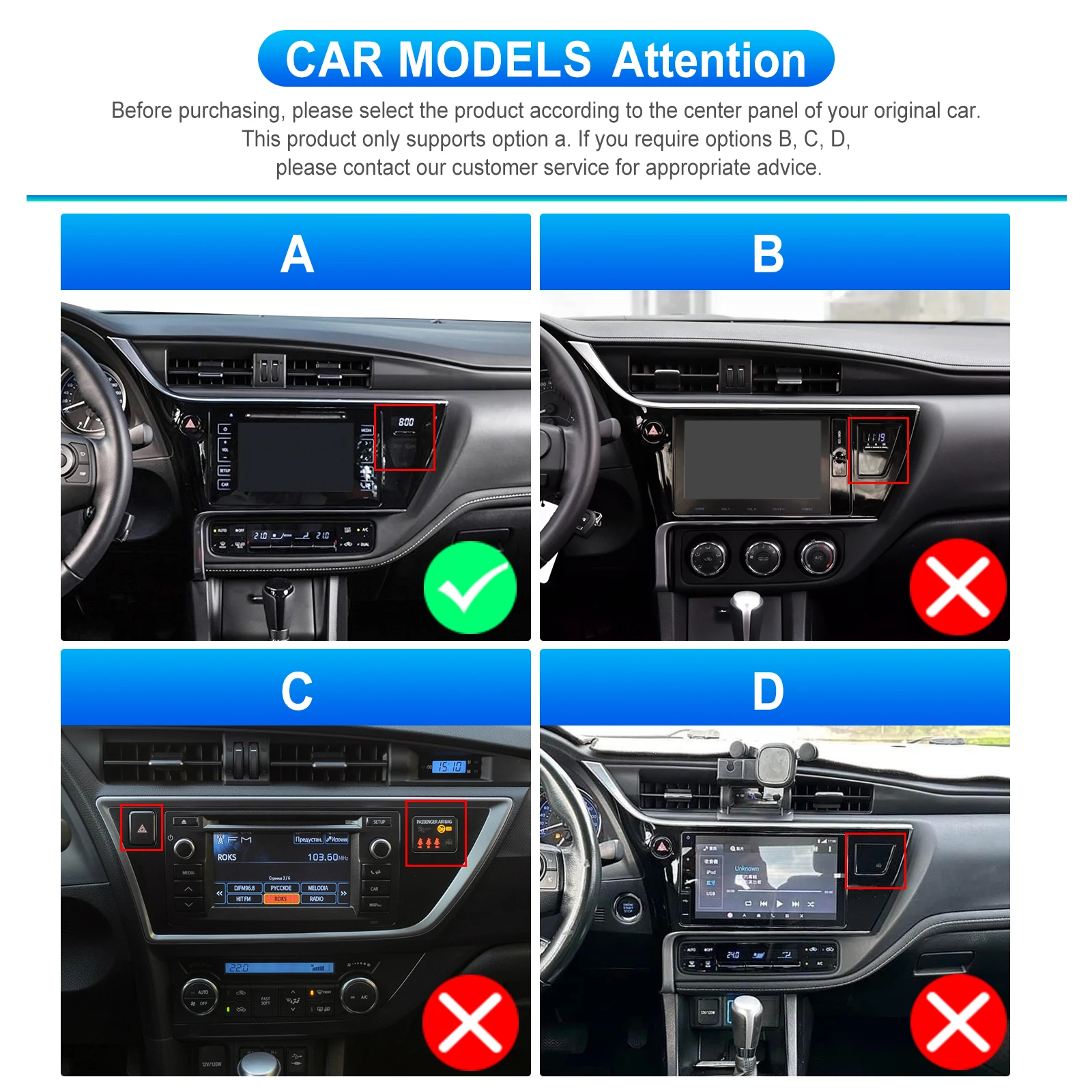 Podofo 4GB+64GB Car Radio For Toyota Corolla 2017 Wireless Carplay Android Auto Multimedia Video Player Mirror Link 9'' GPS BT
