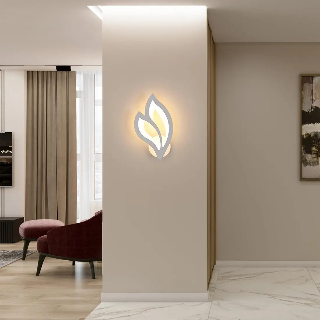Modern LED Wall Light Acrylic LED Wall Lamp Indoor Wall Lighting Fixtures for Bedside, Hallway, Stair, Living Room, Bedroom