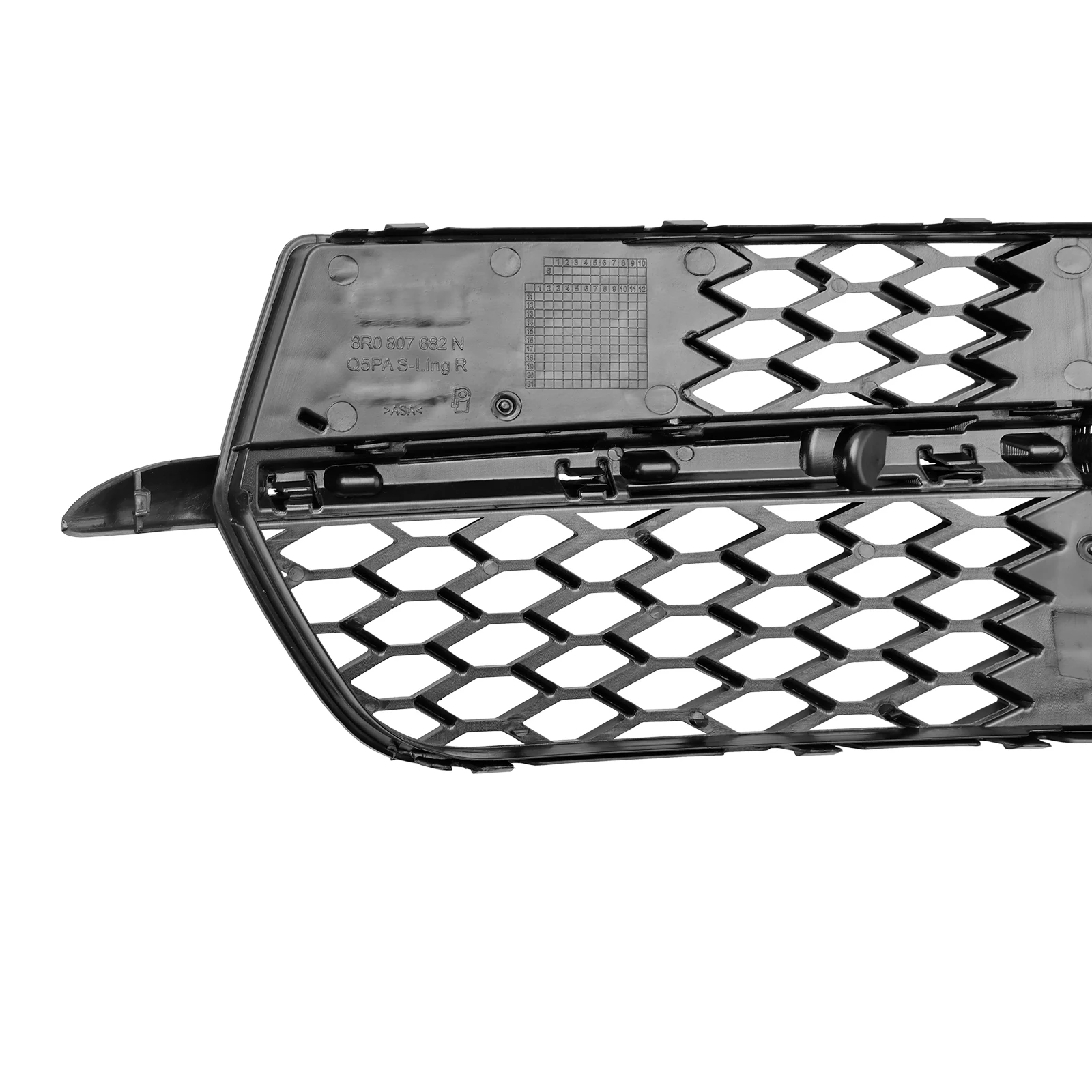Artudatech Front Bumper Fog Light Grille Fit for Audi Q5 S-Line SQ5 2013-2017 Black Chrome