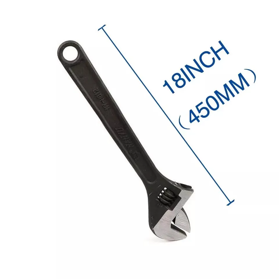 BRIEFNESS 18-Inch Adjustable Spanner Large Precision Adjustable Wrench Stainless Steel Adjustable Wrench 42MM Professional Hand