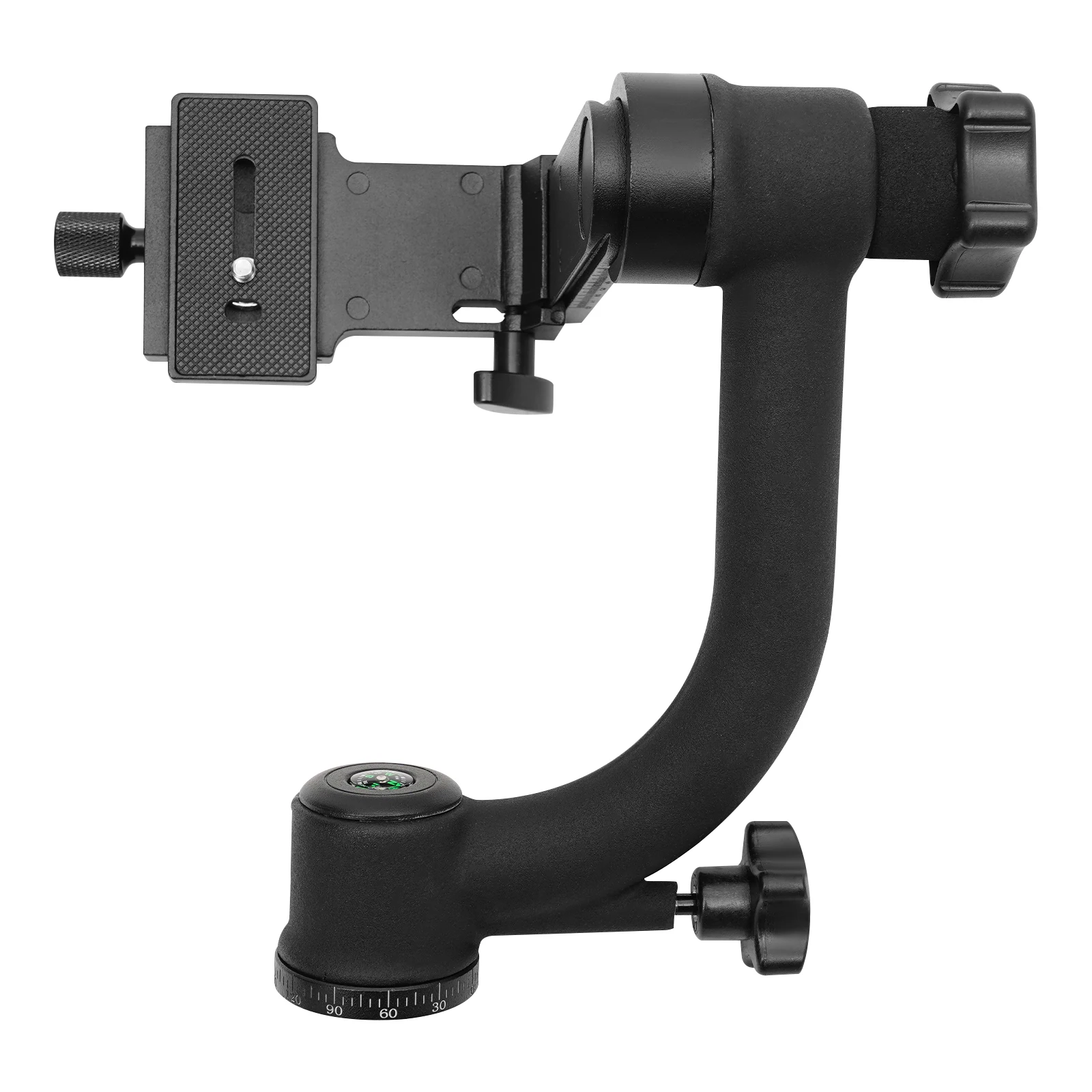 360° Panoramic Gimbal Tripod Head 44lbs Load Capacity, Smooth Rotation for DSLR Telephoto Lenses for Wildlife Sports Photograpy