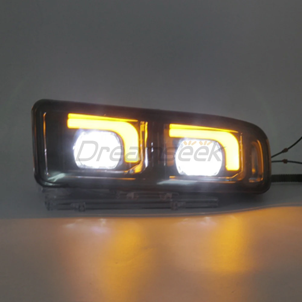 LED DRL Fog Lamp for Lexus LX 470 J100 1998-2007 Daytime Running Light Assembly Dynamic Turn Signal Light Car Driving Indicator