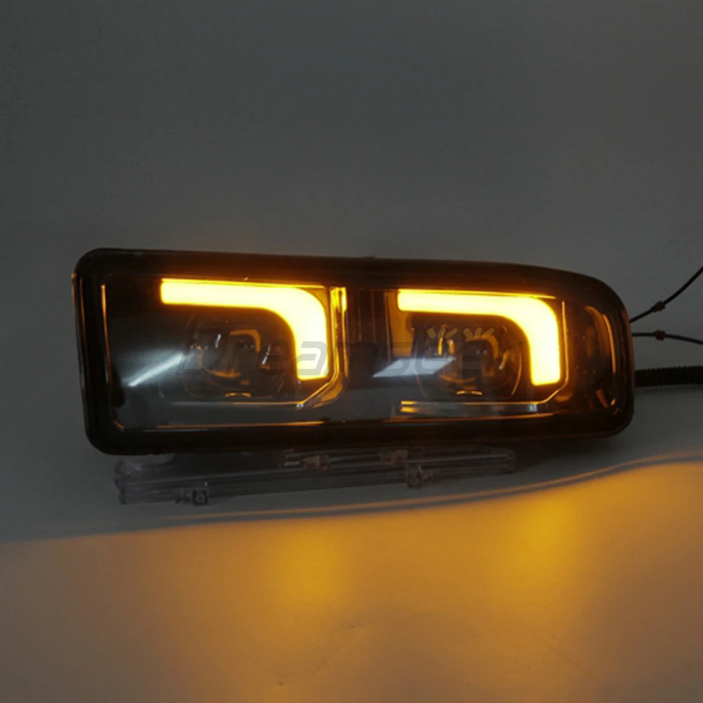 LED DRL Fog Lamp for Lexus LX 470 J100 1998-2007 Daytime Running Light Assembly Dynamic Turn Signal Light Car Driving Indicator
