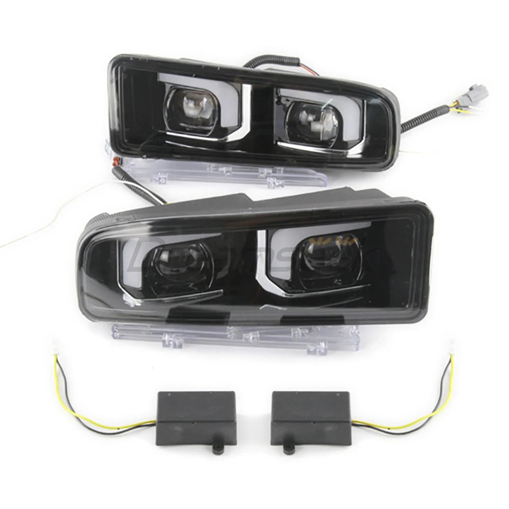 LED DRL Fog Lamp for Lexus LX 470 J100 1998-2007 Daytime Running Light Assembly Dynamic Turn Signal Light Car Driving Indicator