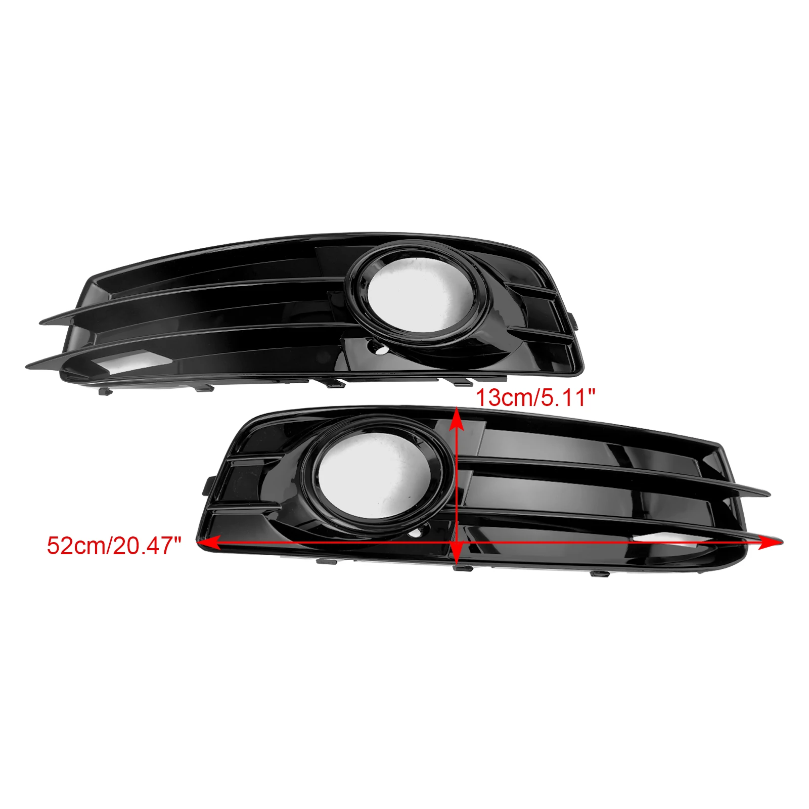 Artudatech Front Lower Bumper Grille Fog Light Cover Fit for Audi A3 8P S-Line 2009-2012