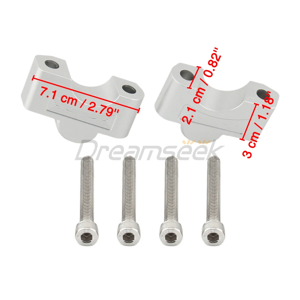 Silver Handlebar Riser Clamp Mount Adapter for Triumph Tiger Sport 660 2022 2023 2024 2025 Motorcycle 30mm Handle Bar Riser Lift