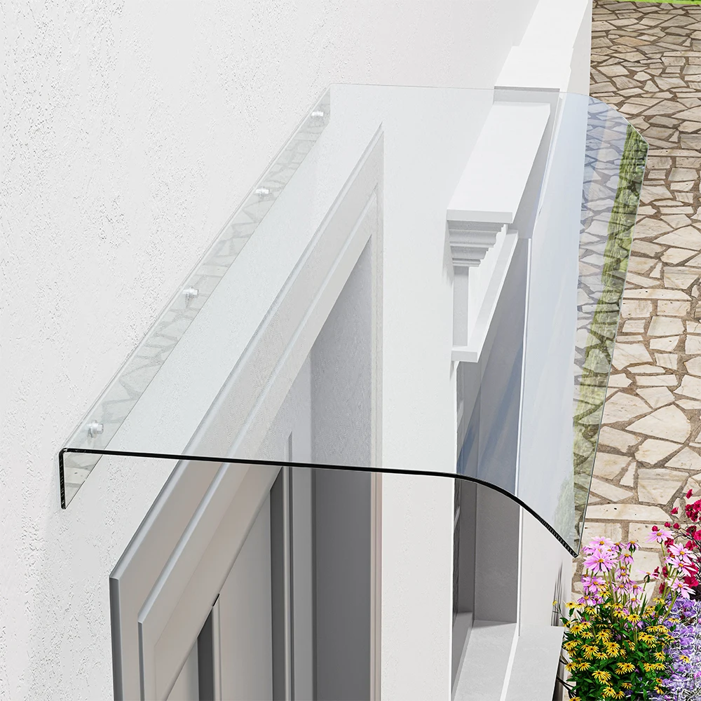 【Breeins】Modern Transparent Bracket-free Invisible Awning Baffle Window Patio Balcony Eaves Outdoor Door Head Sunshade Rain