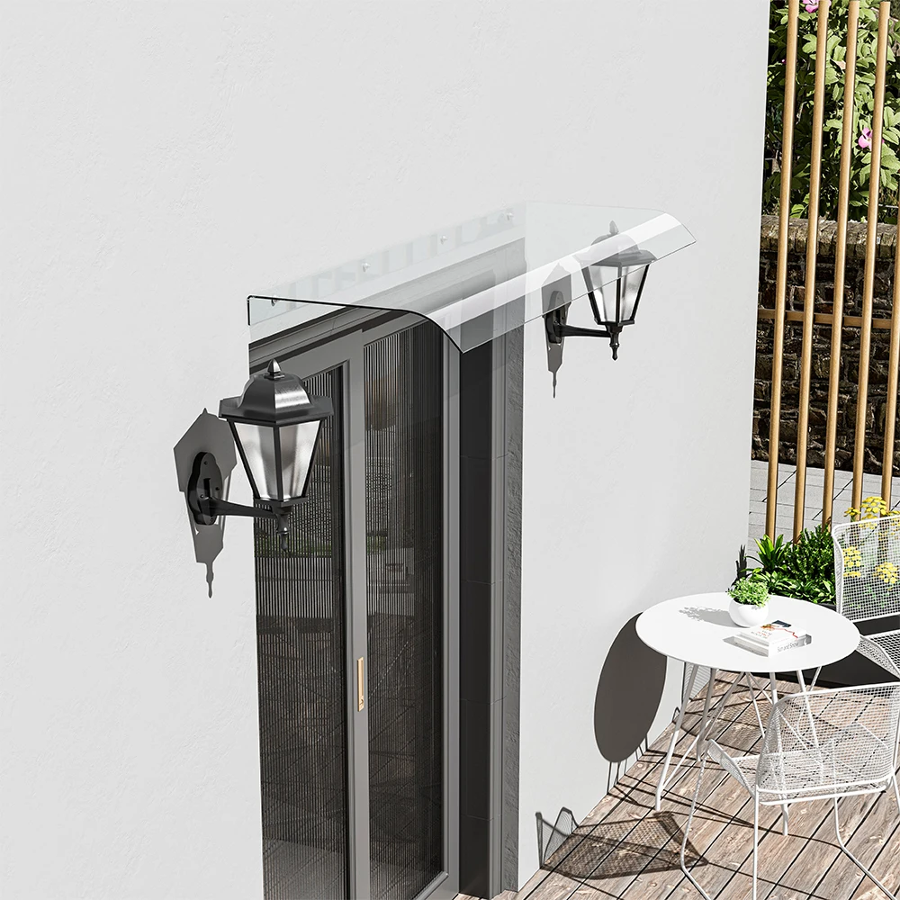 【Breeins】Modern Transparent Bracket-free Invisible Awning Baffle Window Patio Balcony Eaves Outdoor Door Head Sunshade Rain