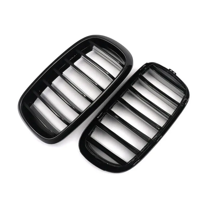 2pcs Car Grilles Front Bumper Grille Replacement Exterior Styling Decoration Compatible For F15/F16 X5 X6 2014-2017