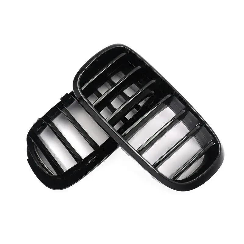 2pcs Car Grilles Front Bumper Grille Replacement Exterior Styling Decoration Compatible For F15/F16 X5 X6 2014-2017