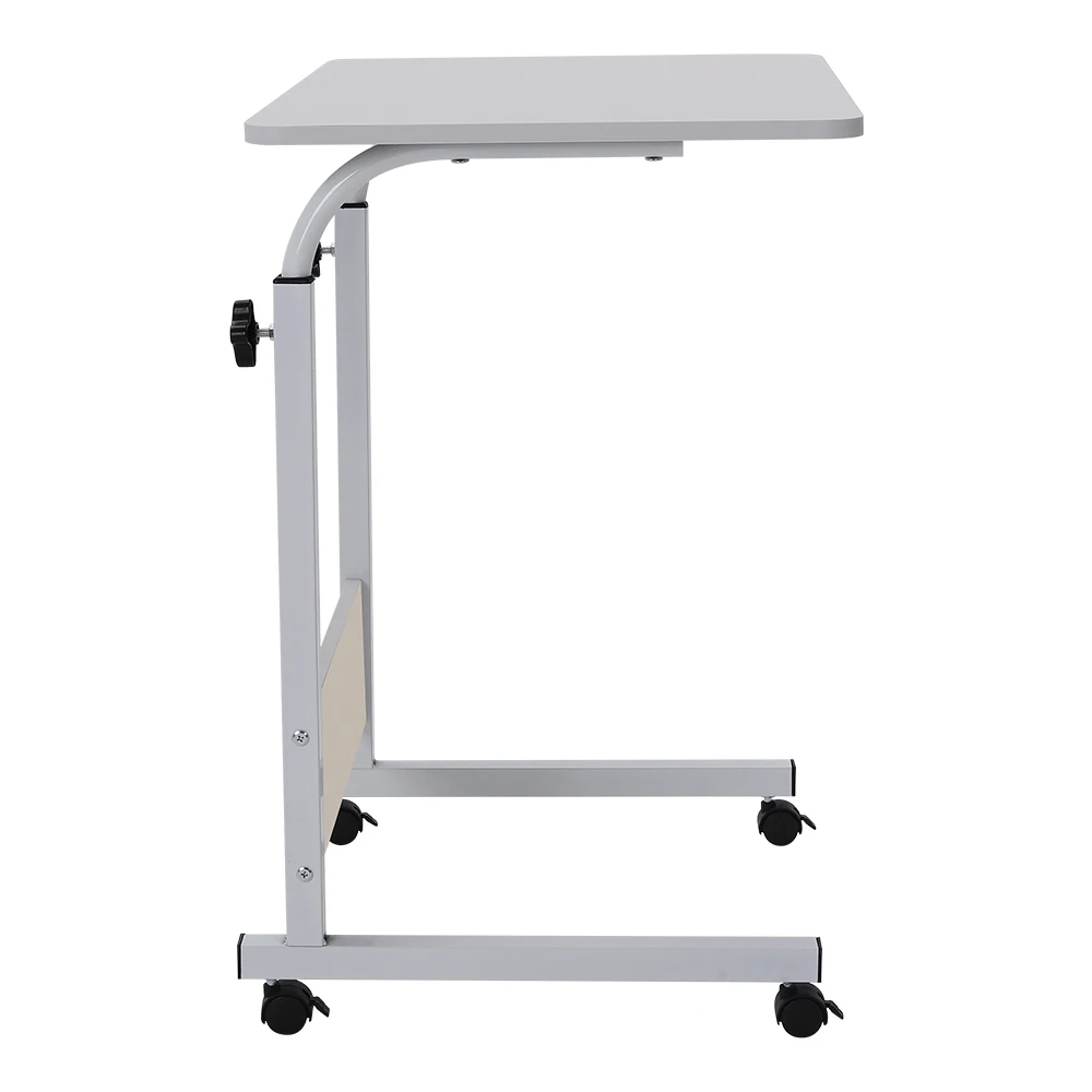 Voltsify Height Adjustable Mobile Table Overbed Desk with Wheels Laptop Tray Stand,60cmWx 40cmDx 87cmH