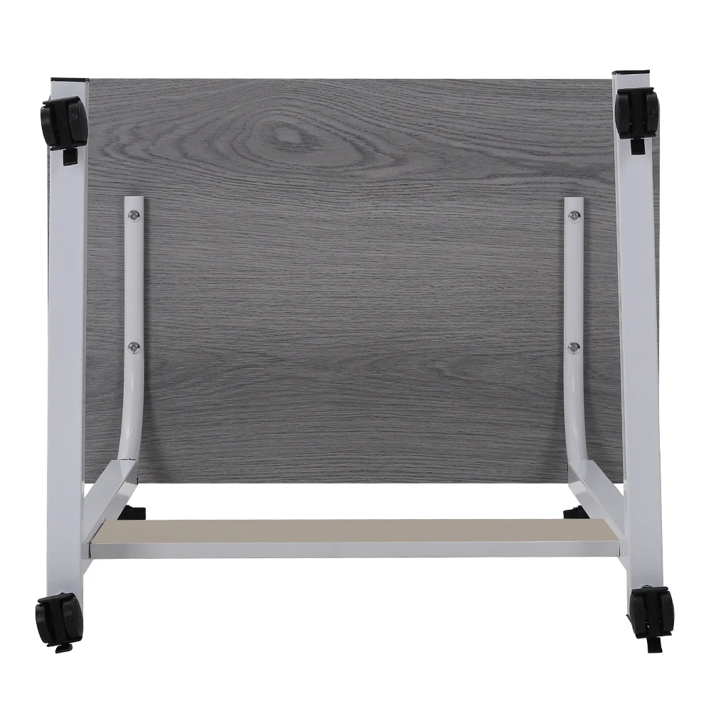 Voltsify Height Adjustable Mobile Table Overbed Desk with Wheels Laptop Tray Stand,60cmWx 40cmDx 87cmH